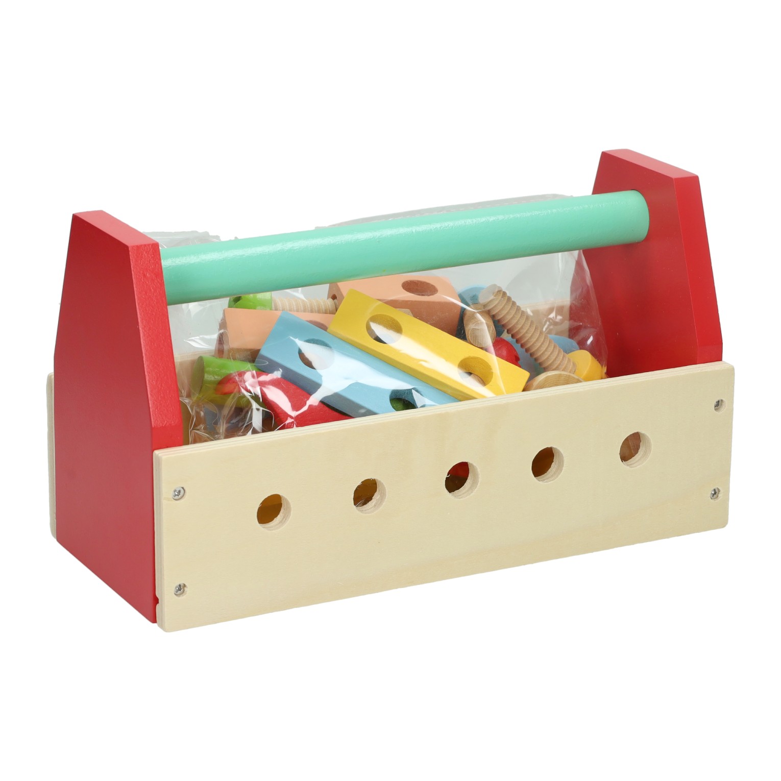 Houten Gereedschapskist Voor Kinderen - 25x12x14cm