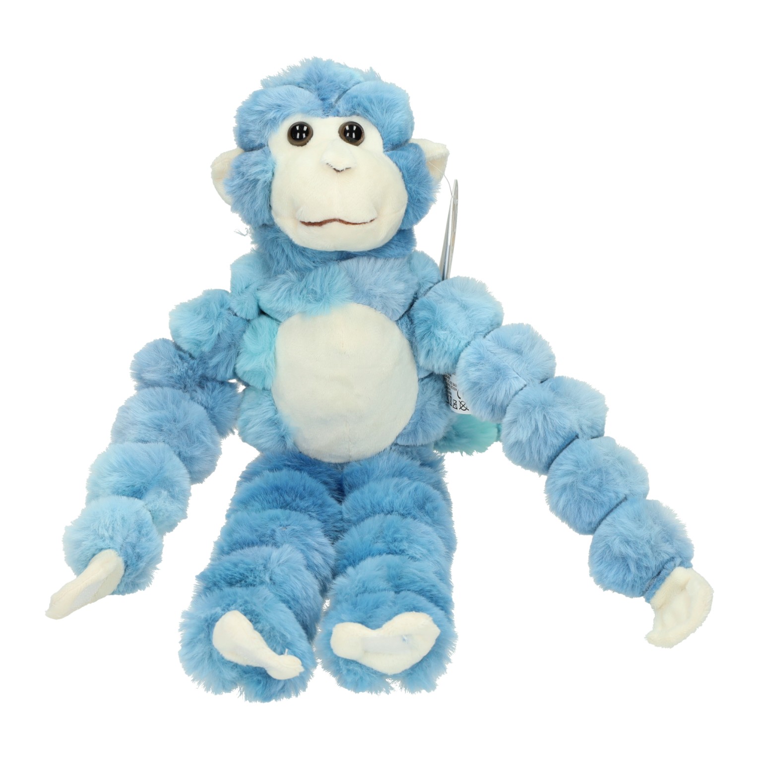Pluchen Aap met Lange Armen 38 cm - Blauw
