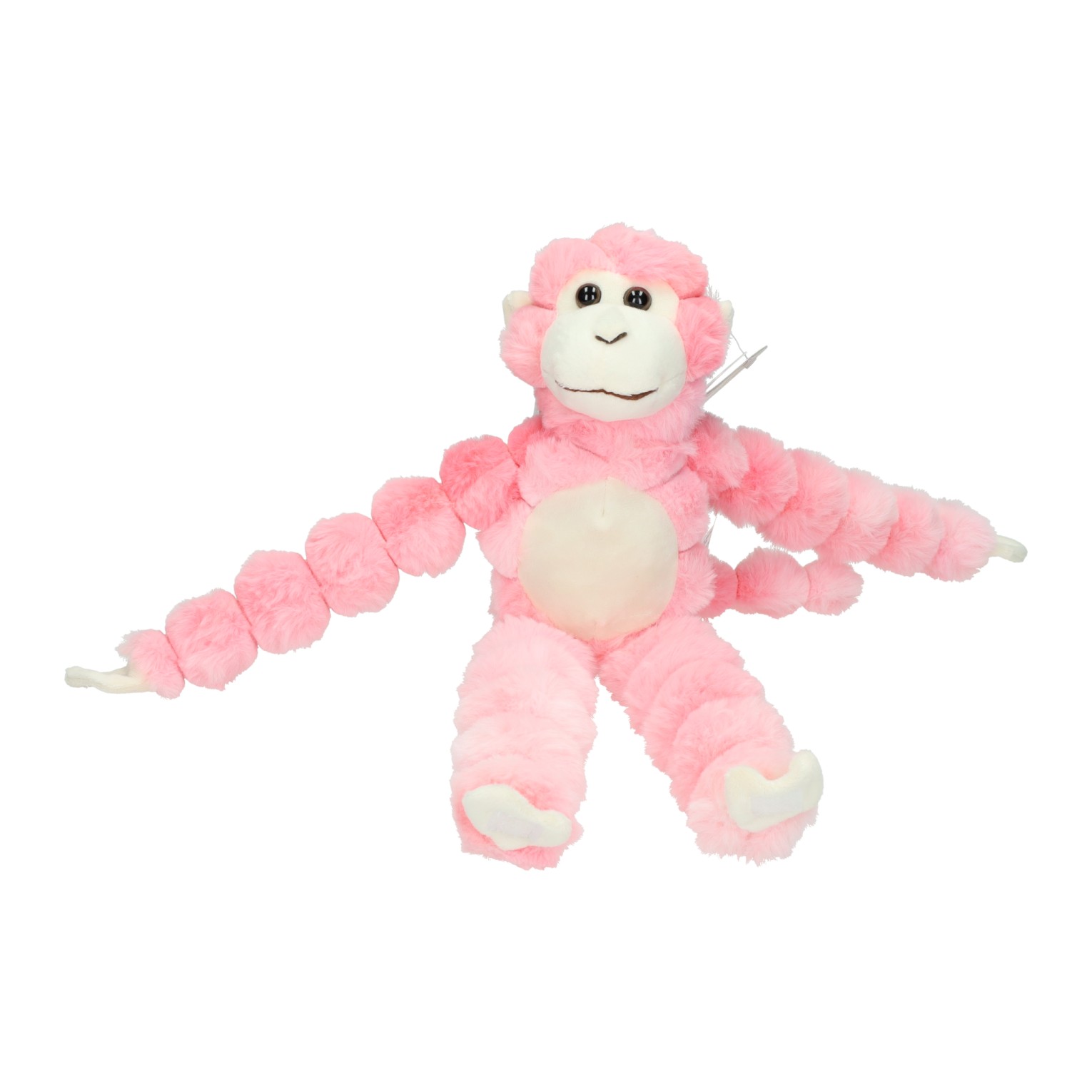 Pluchen Aap met Lange Armen 38 cm - Roze