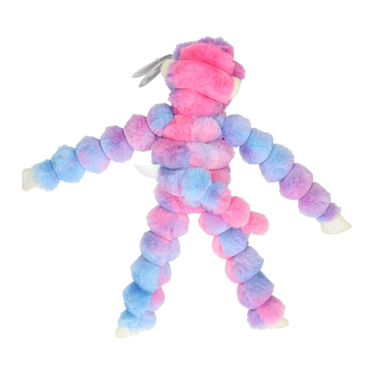Pluchen Aap met Lange Armen 38 cm - Blauw/roze