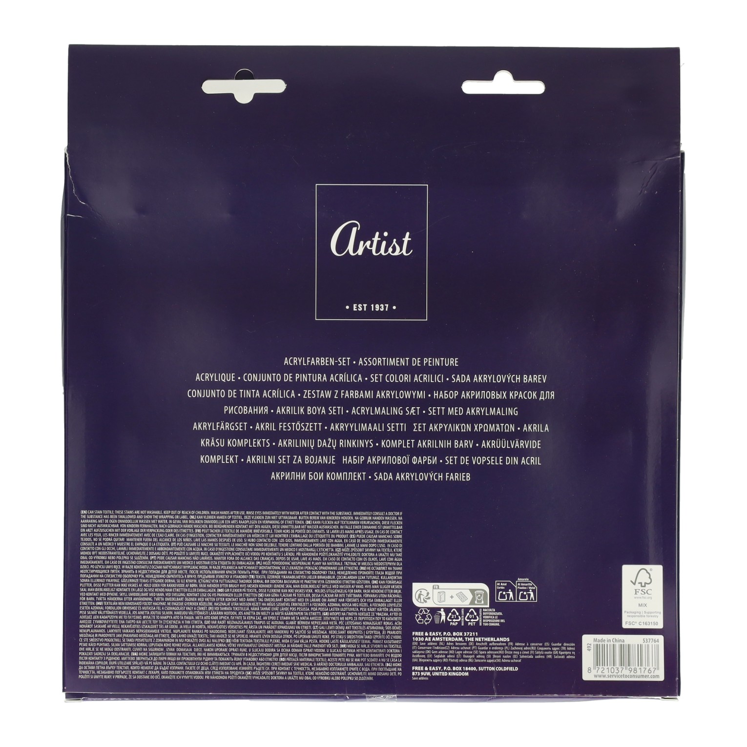 Acrylverfset 24 Kleuren - 15ml