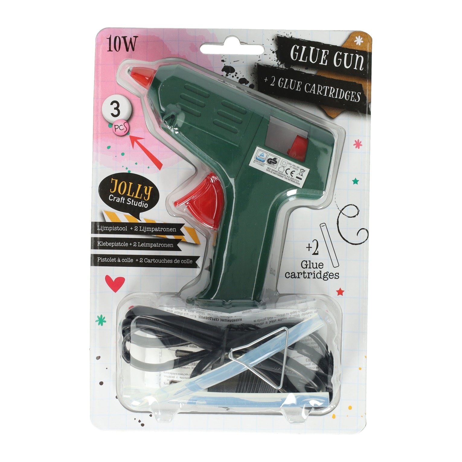 Lijmpistool 10 Watt met 2 Lijmpatronen