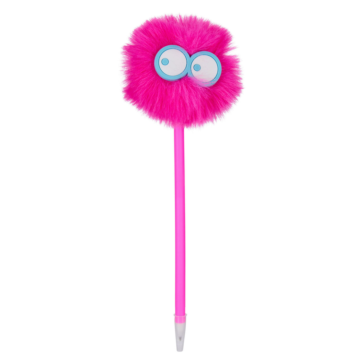 Balpen met Pompom Zwartschrijvend - 12st.