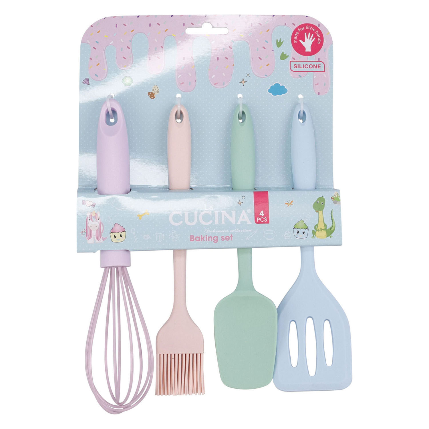 Ensemble de pâtisserie pour enfants avec fouet, pinceau, racloir et spatule