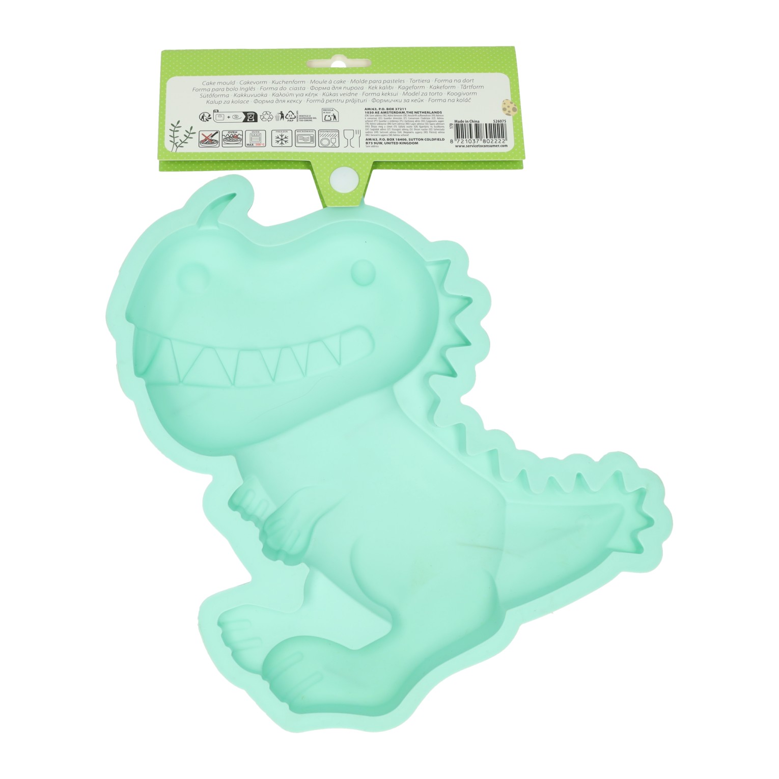 Siliconen cakevorm 27x20x5cm - Dino