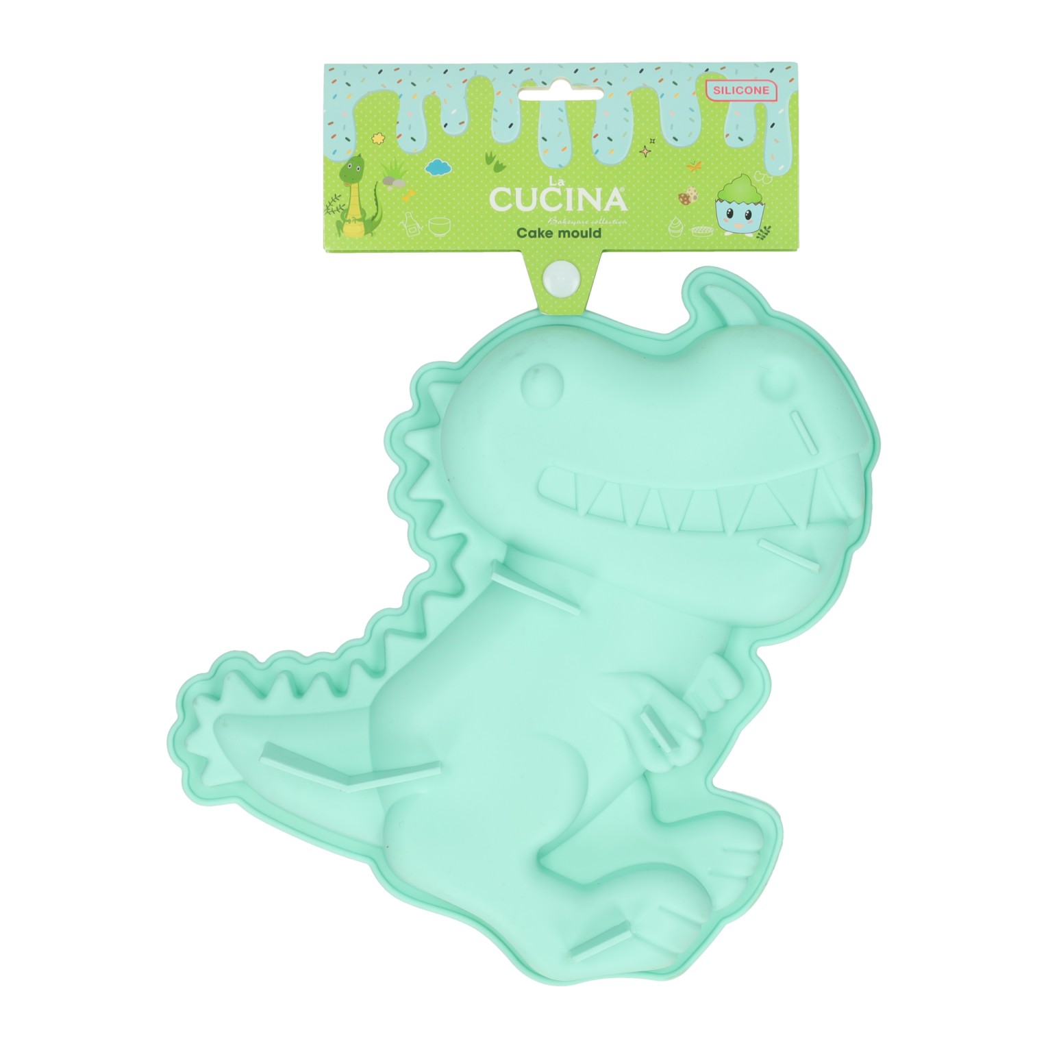 Siliconen cakevorm 27x20x5cm - Dino