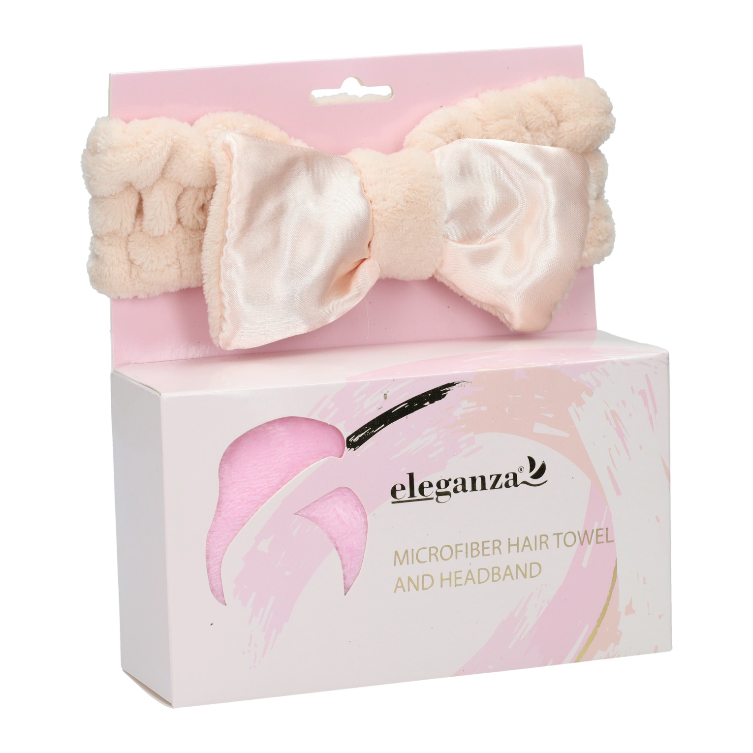 Haarhanddoek en Haarband - Roze