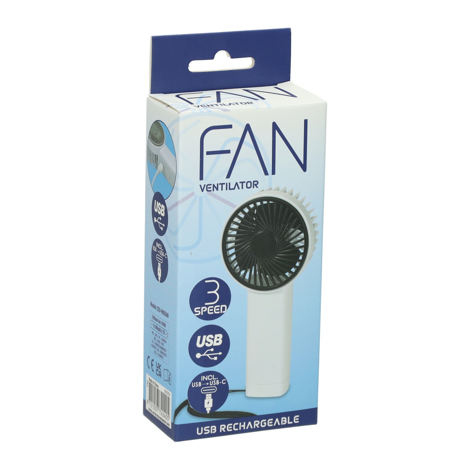 Oplaadbare Handventilator