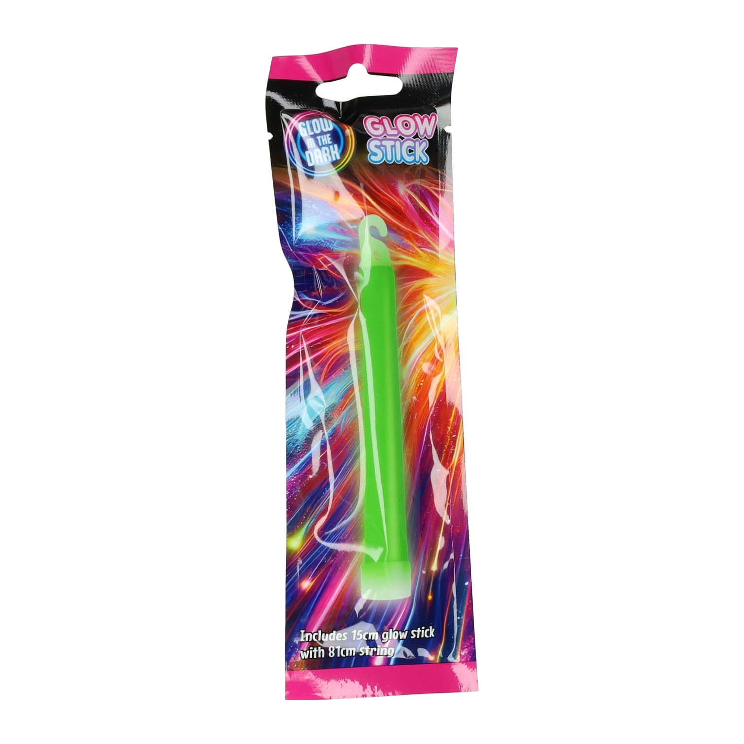 Glow in the Dark Staven 15 cm met Koord