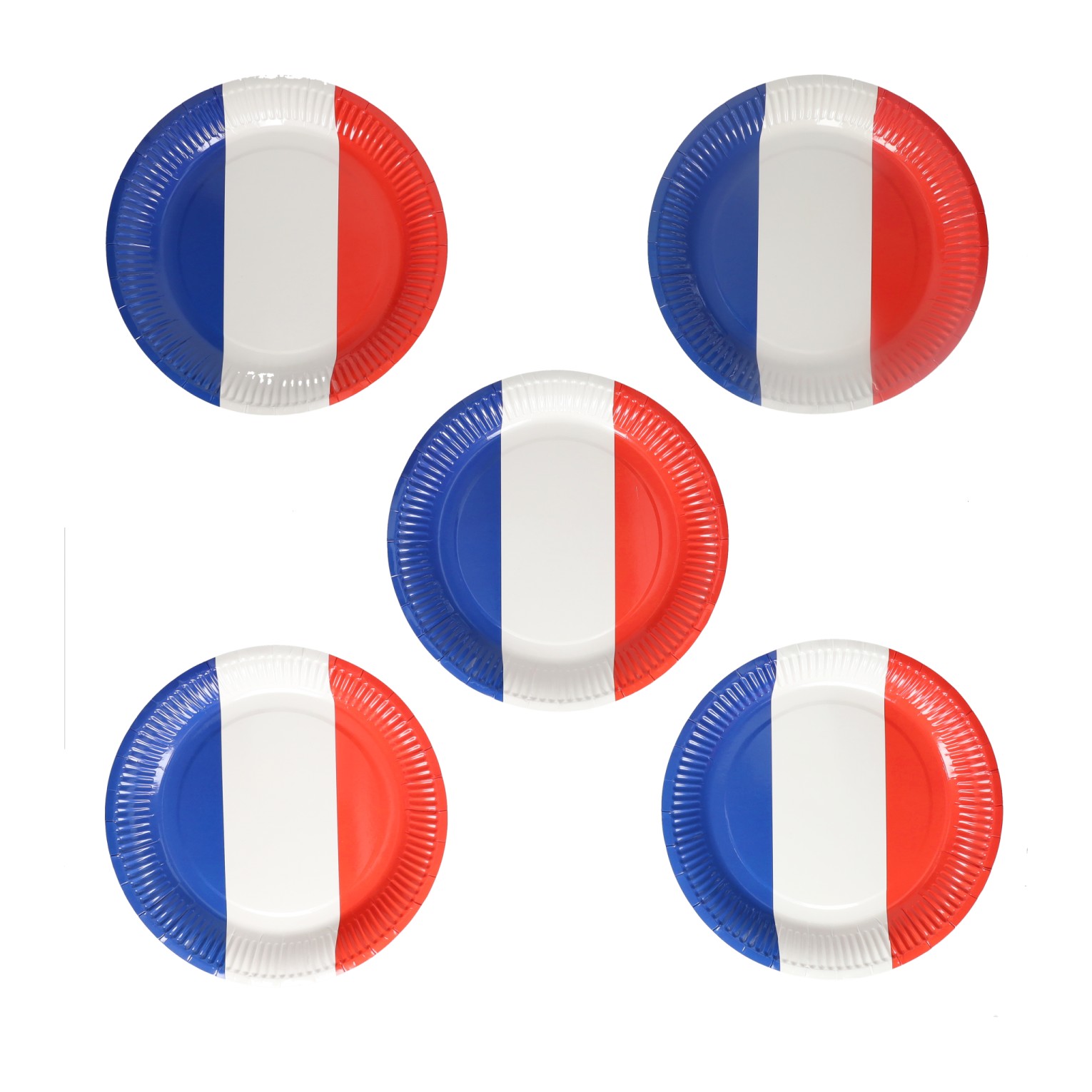 Papieren Bord 23cm Nederlandse/Franse Vlag