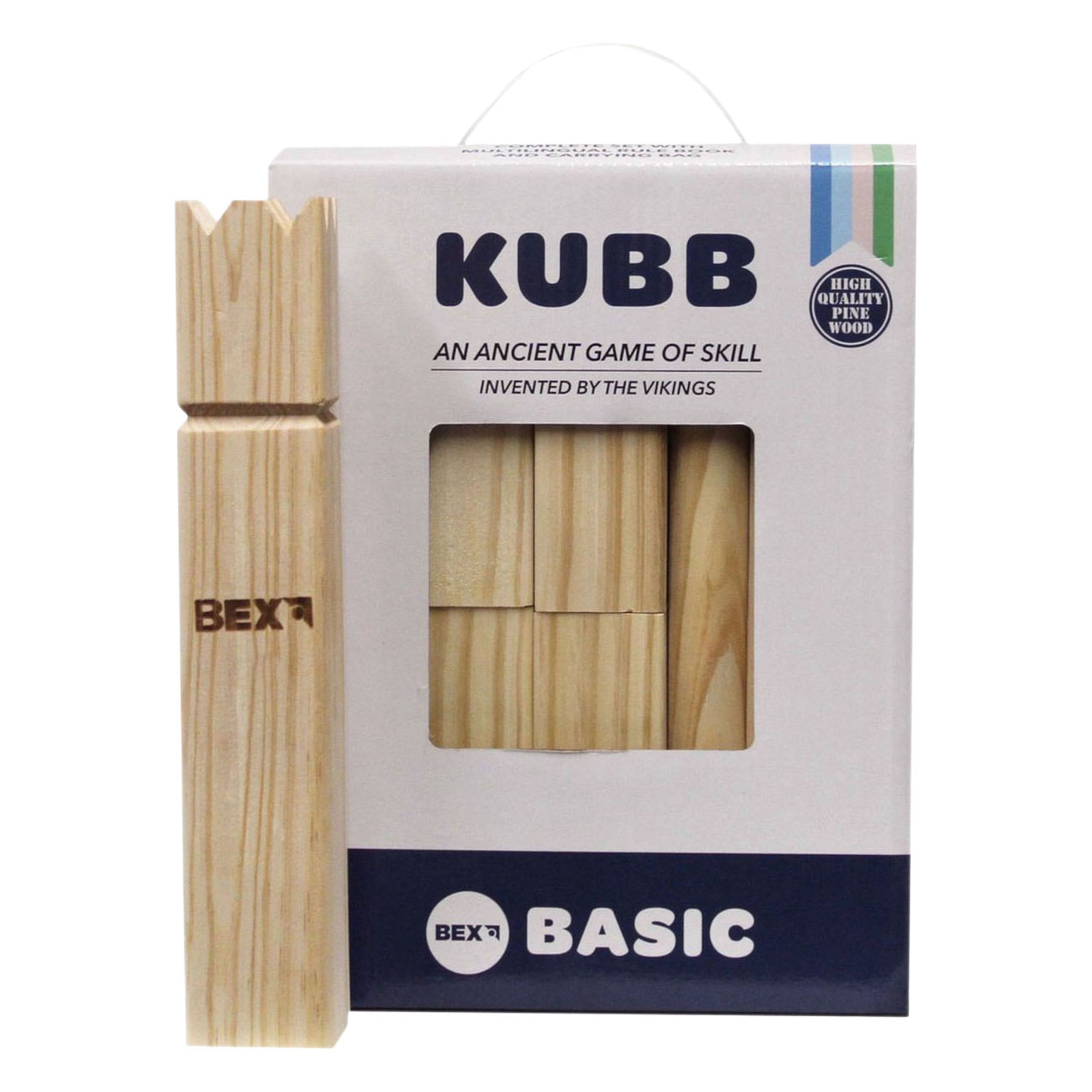 Kubb, jeu de base en bois pour l'extérieur