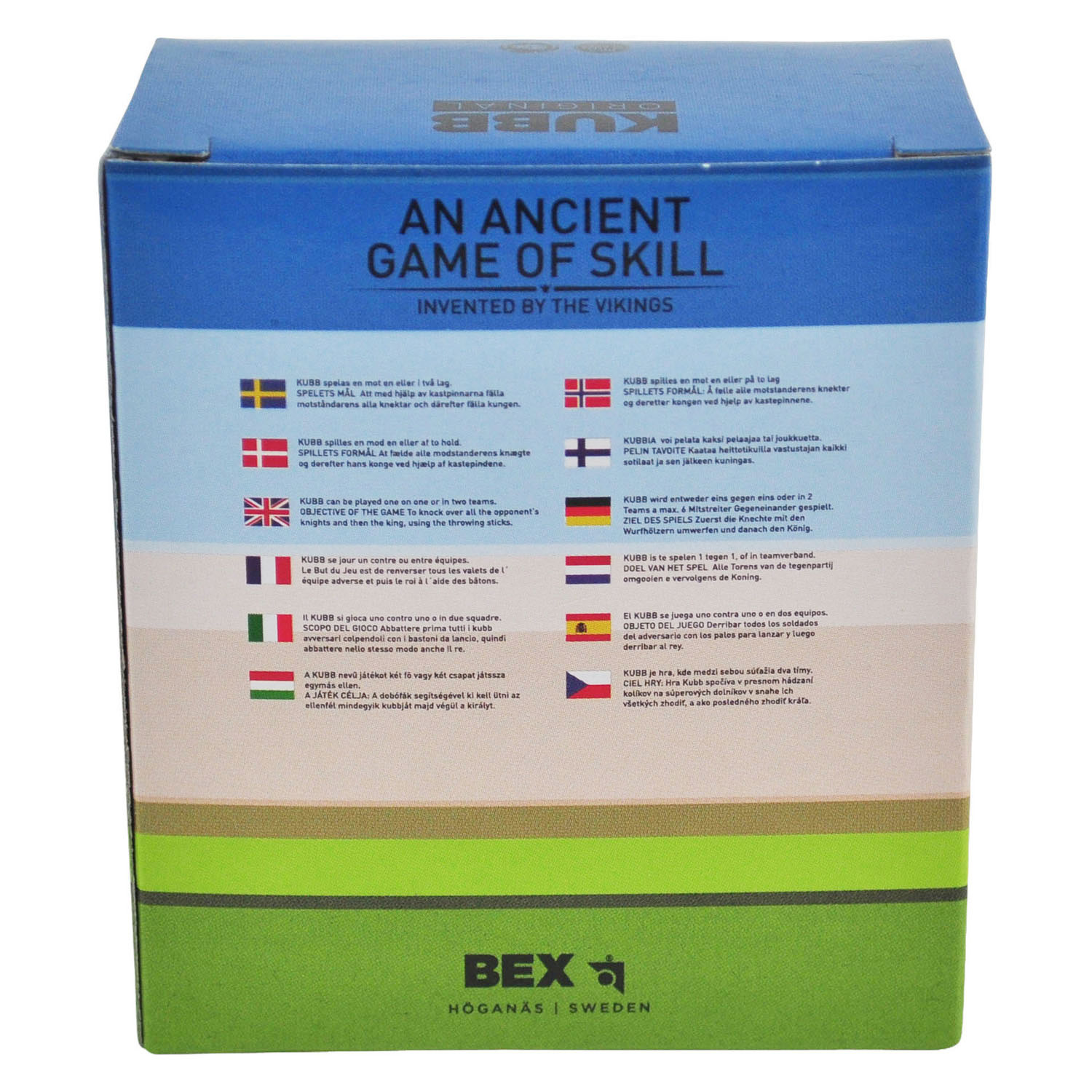 Bex Mini Kubb Tafelmodel met Rode Koning