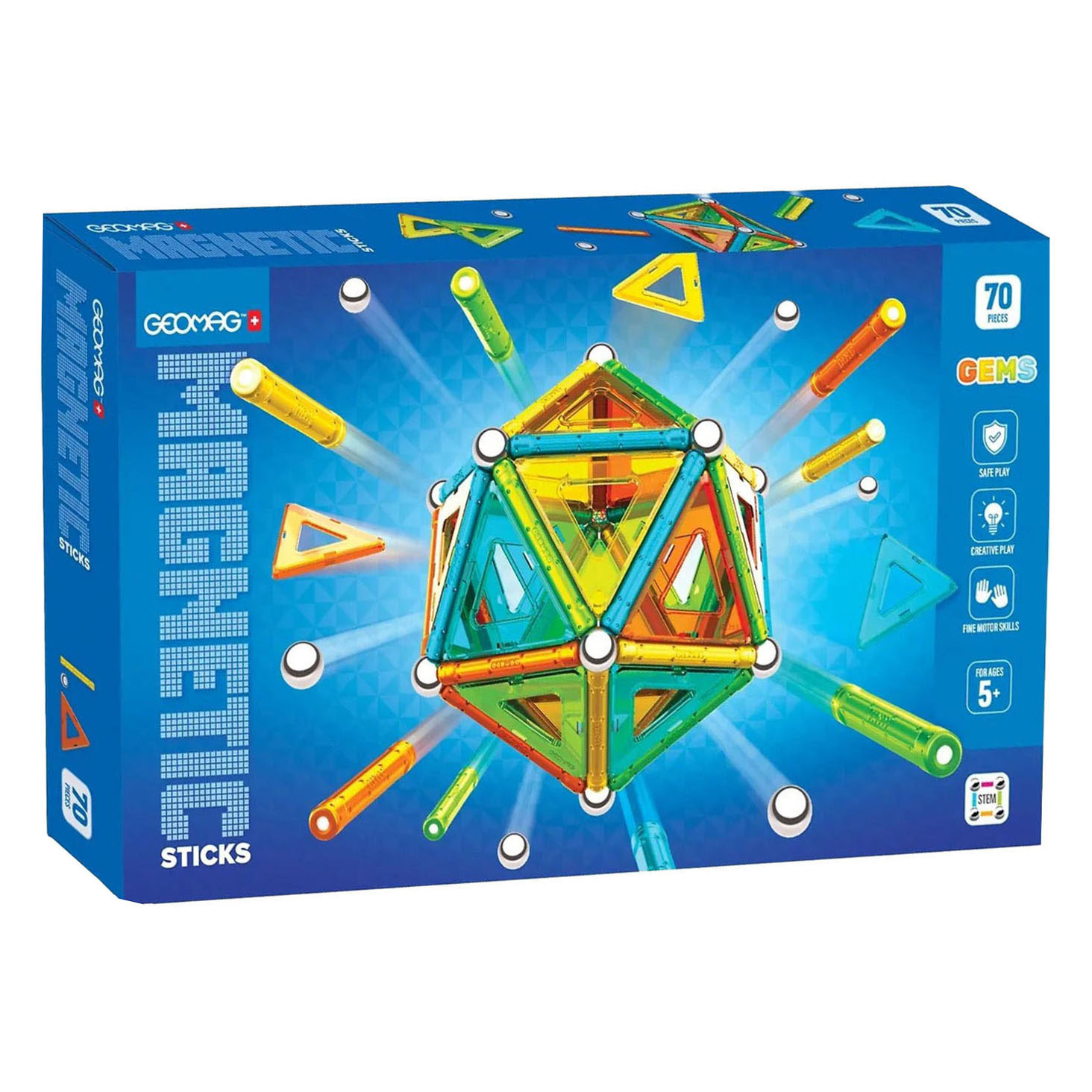 Geomag Magnetische Sticks Edelstenen Set - 70dlg.