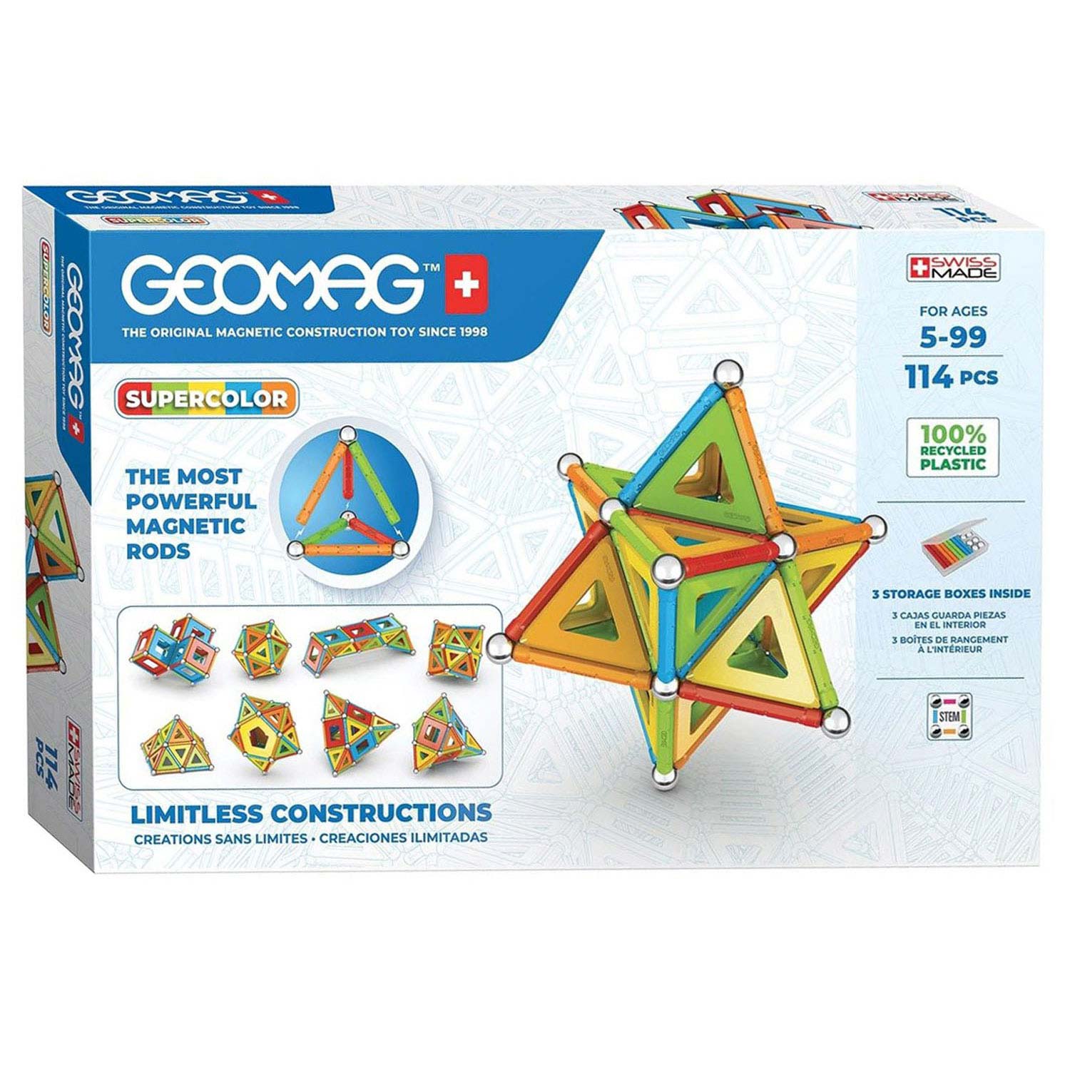 Geomag Super Color Recycling, 114 Stück.