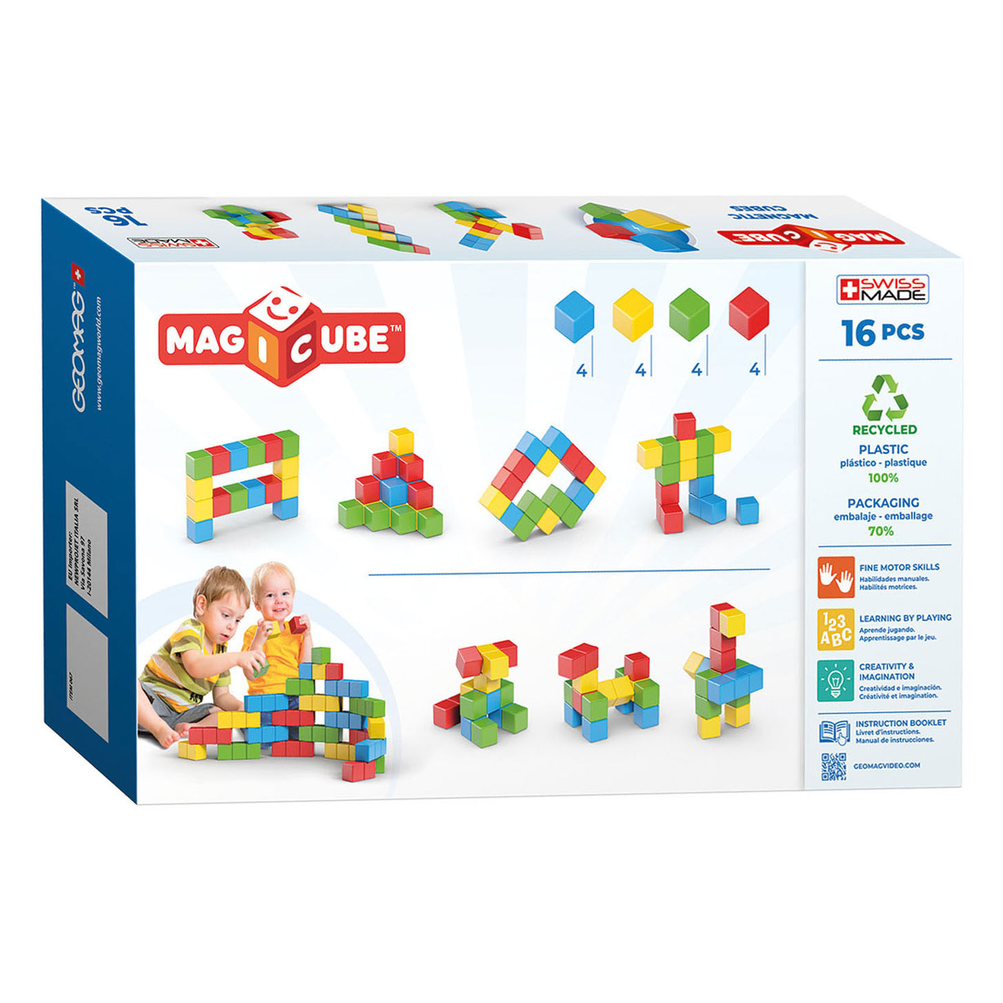 Geomag Magicube FullColor Recycled Try Me, 16dlg.