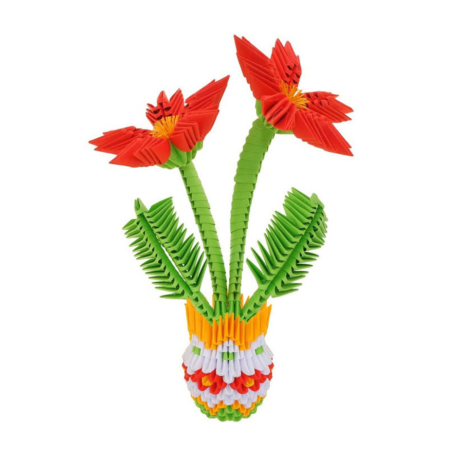 ORIGAMI 3D - Pot de fleurs, 554pcs.