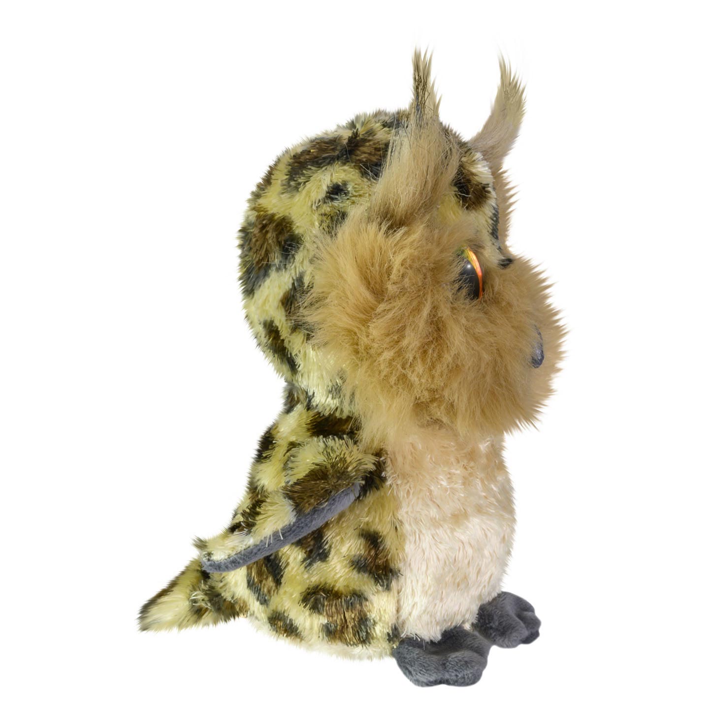 Peluche Lumo Stars - Hibou grand-duc Bubi, 15 cm