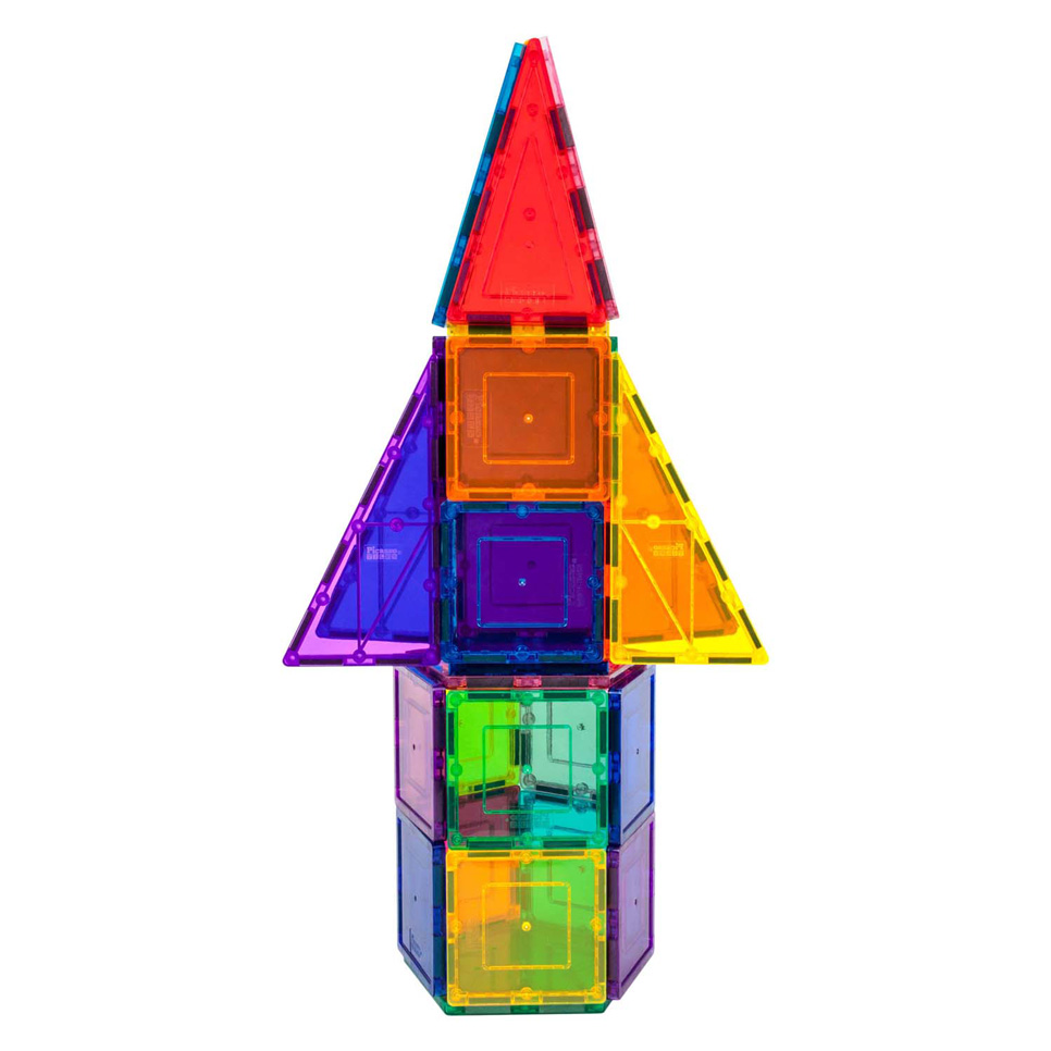 PicassoTiles Rocket Booster - Tuiles de construction magnétiques, 32 pièces.