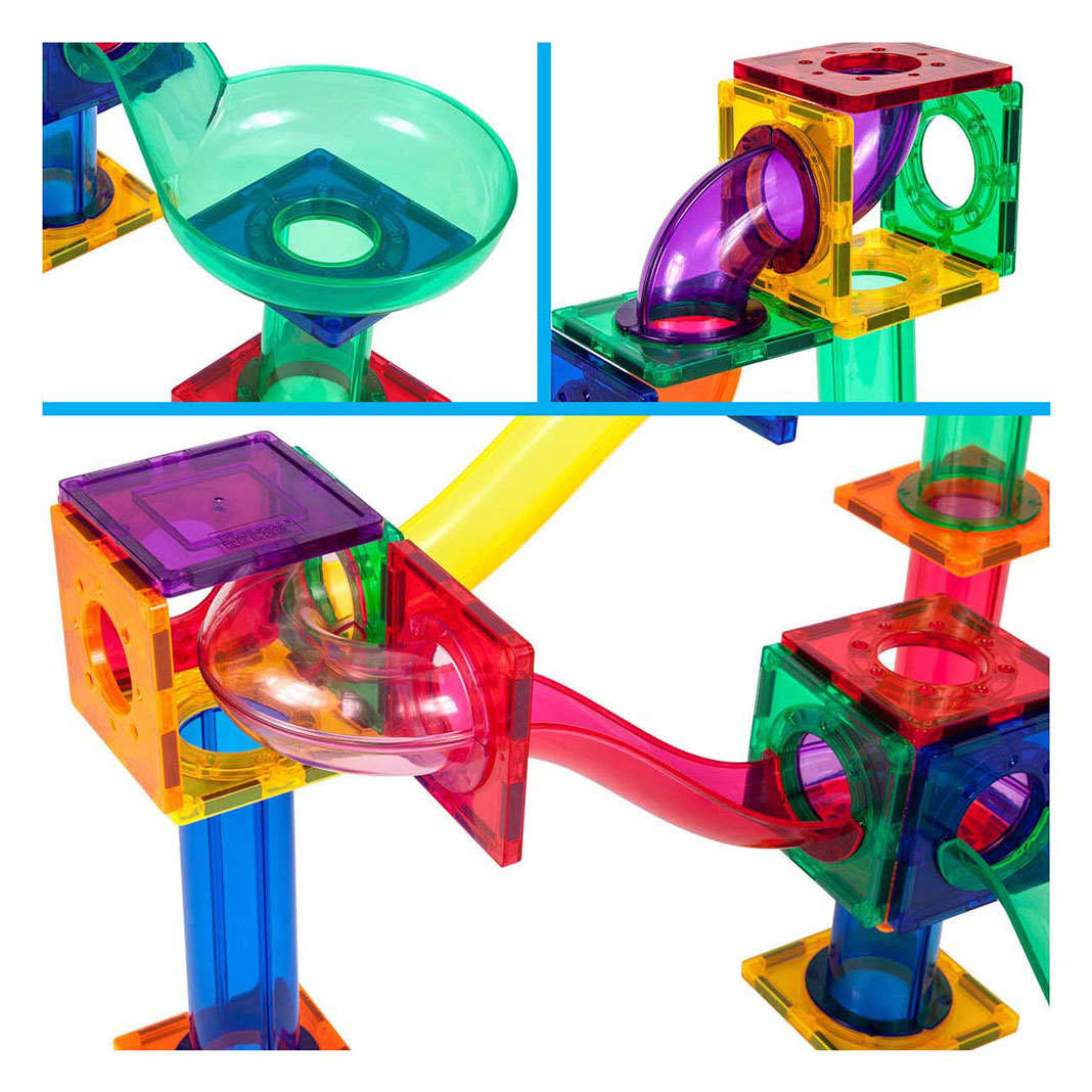 PicassoTiles Marble Run - Tuiles de construction magnétiques - 50 pièces.