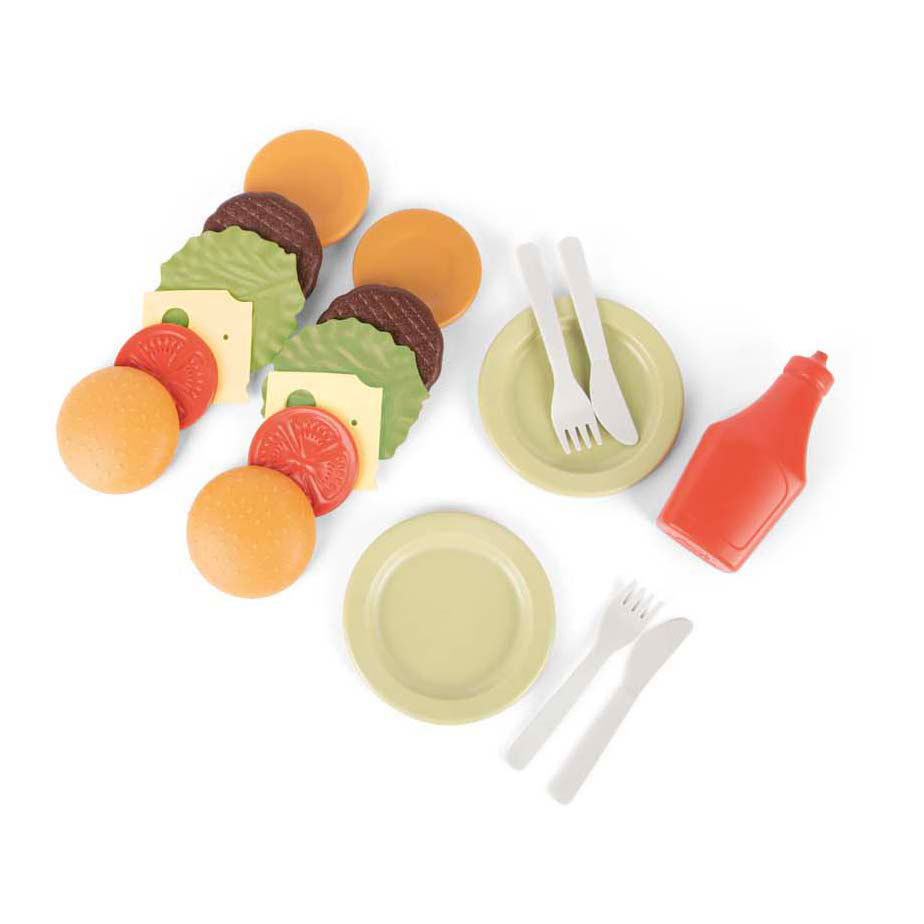 Ensemble de hamburgers Dantoy, 19 pièces.
