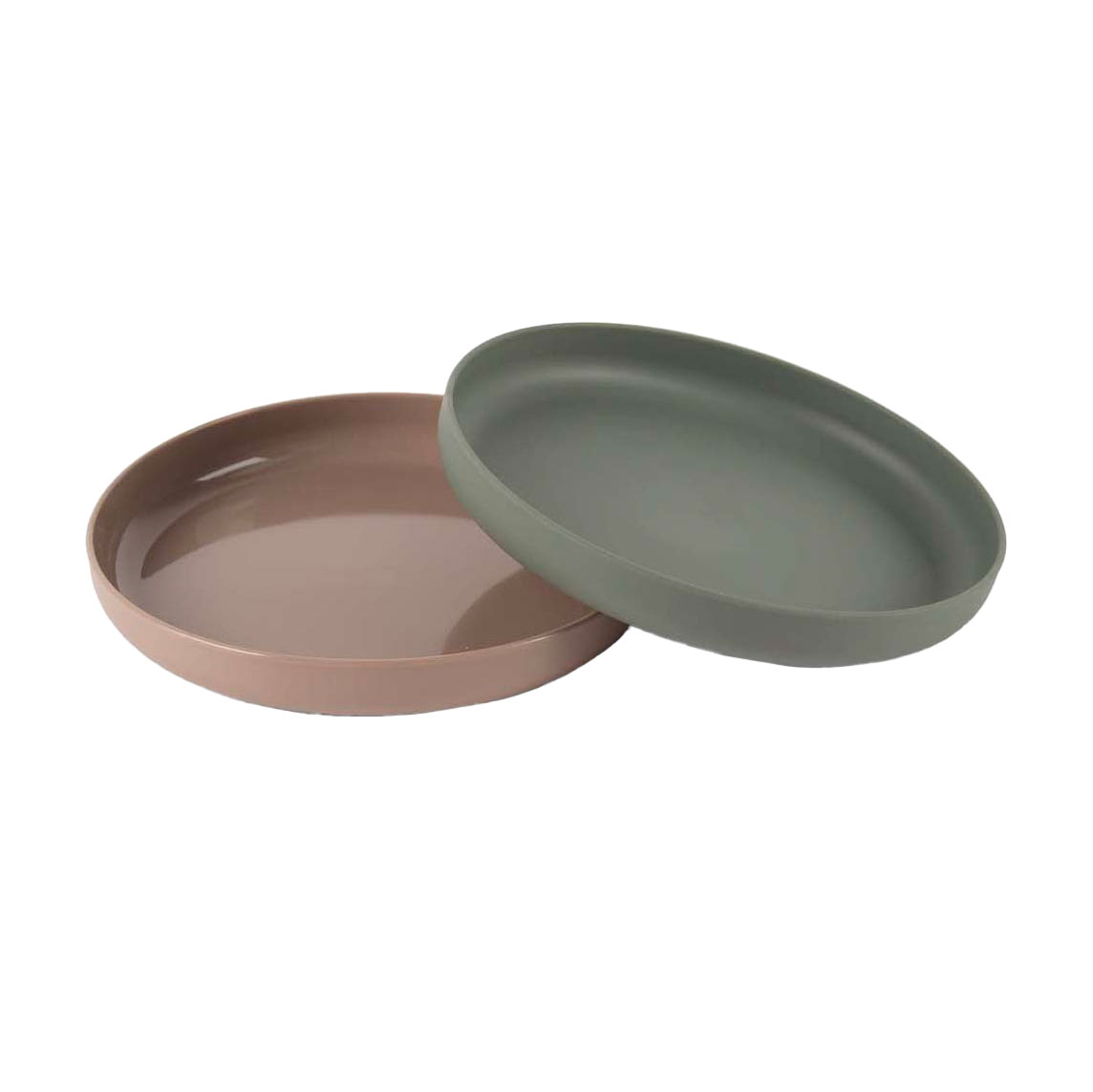 Dantoy Teller-Set Olivgrün/Mokka, 2-tlg.