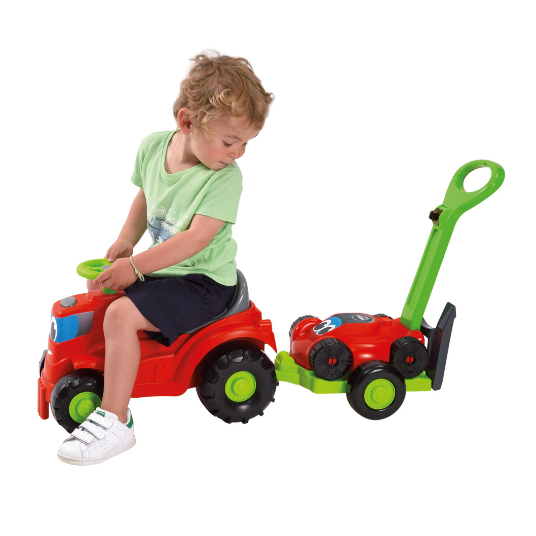 Ecoiffier Tractor met Aanhanger en Grasmaaier