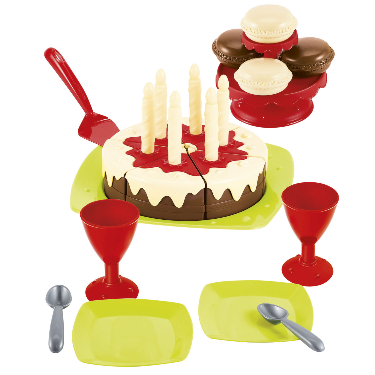 Gâteau d'anniversaire 100% Chef Ecoiffier avec assiettes