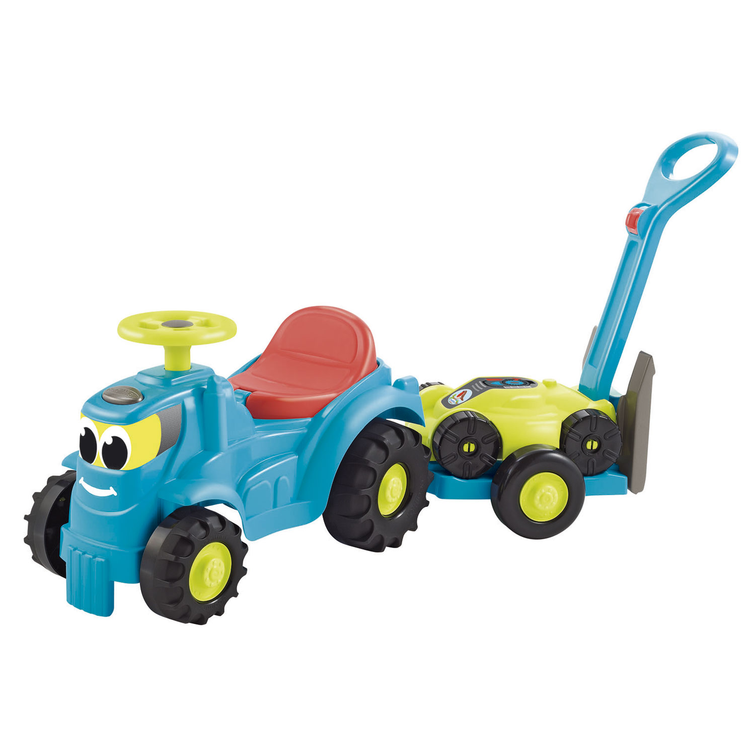 trompet Horen van Volharding Ecoiffier Tractor met Aanhanger en Grasmaaier ... | Lobbes Speelgoed