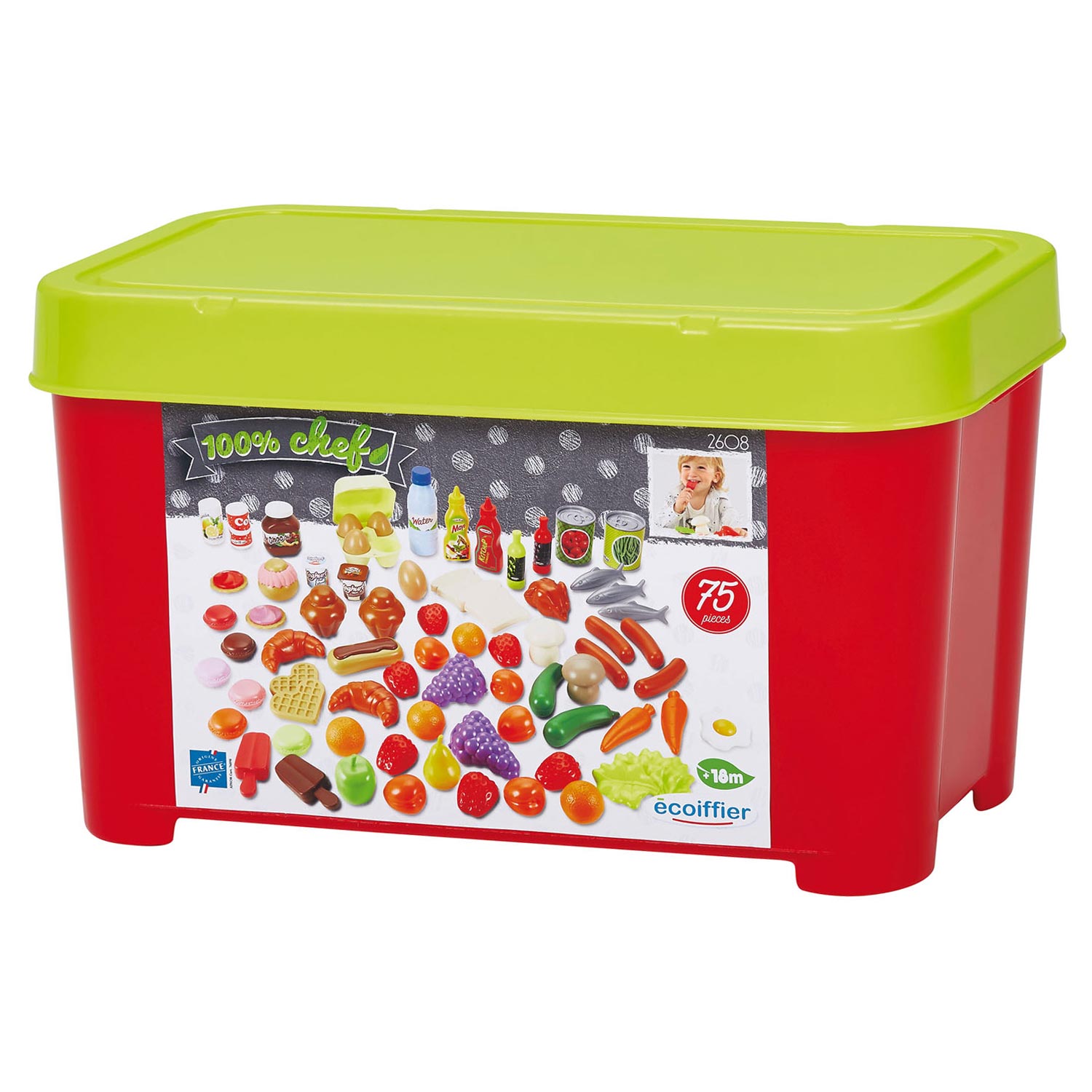 Ecoiffier 100% Chef Toy Food, 75mcx.