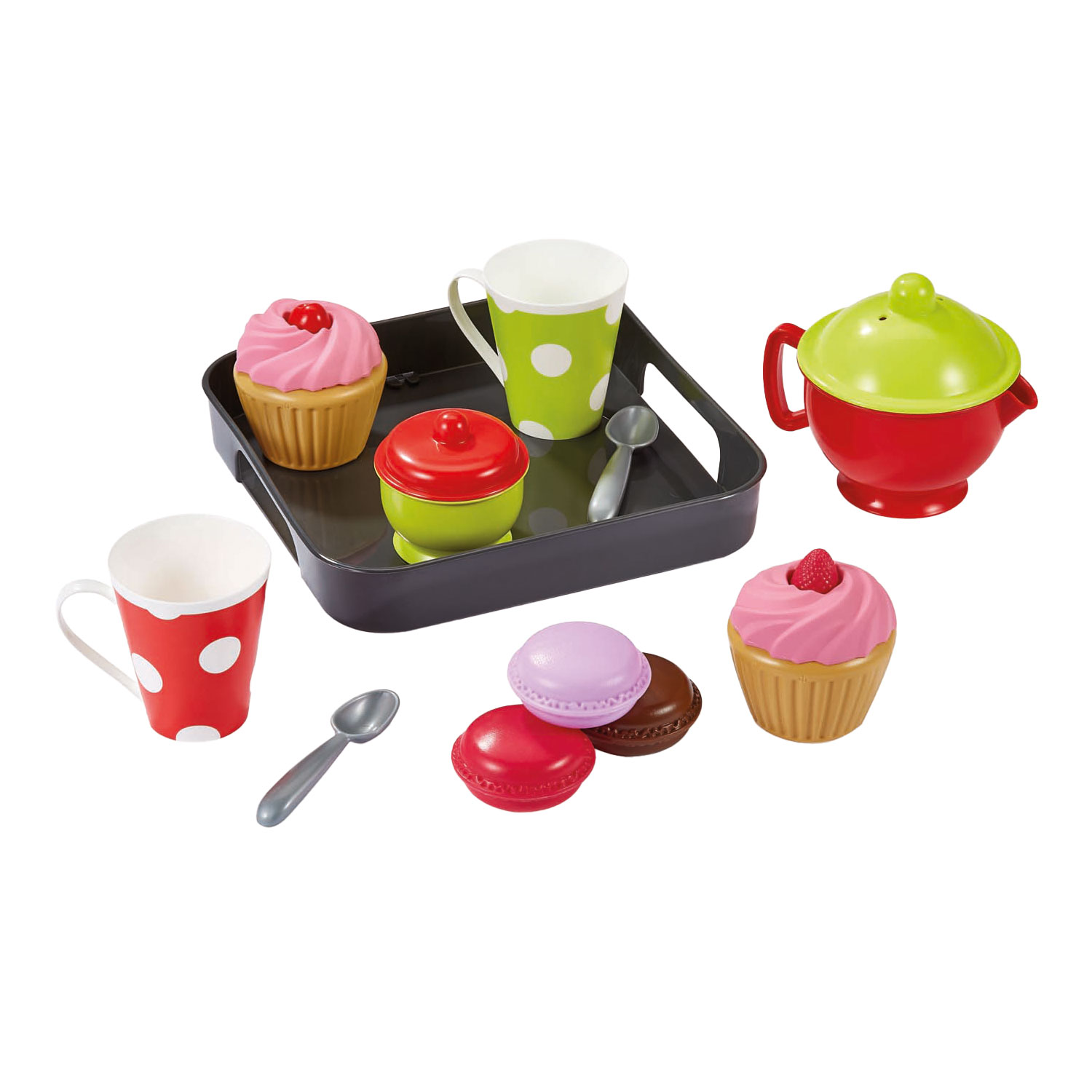 Ecoiffier 100& Chef Cupcakes op Dienlad Speelset, 12dlg.