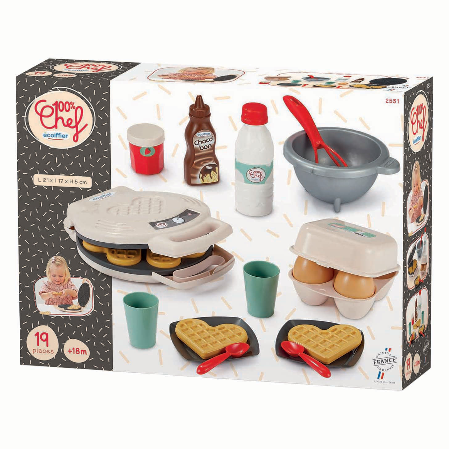 Gaufrier Ecoiffier 100% Chef - 19 pièces. Gaufrier Ecoiffier 100% Chef - 19 pièces.
