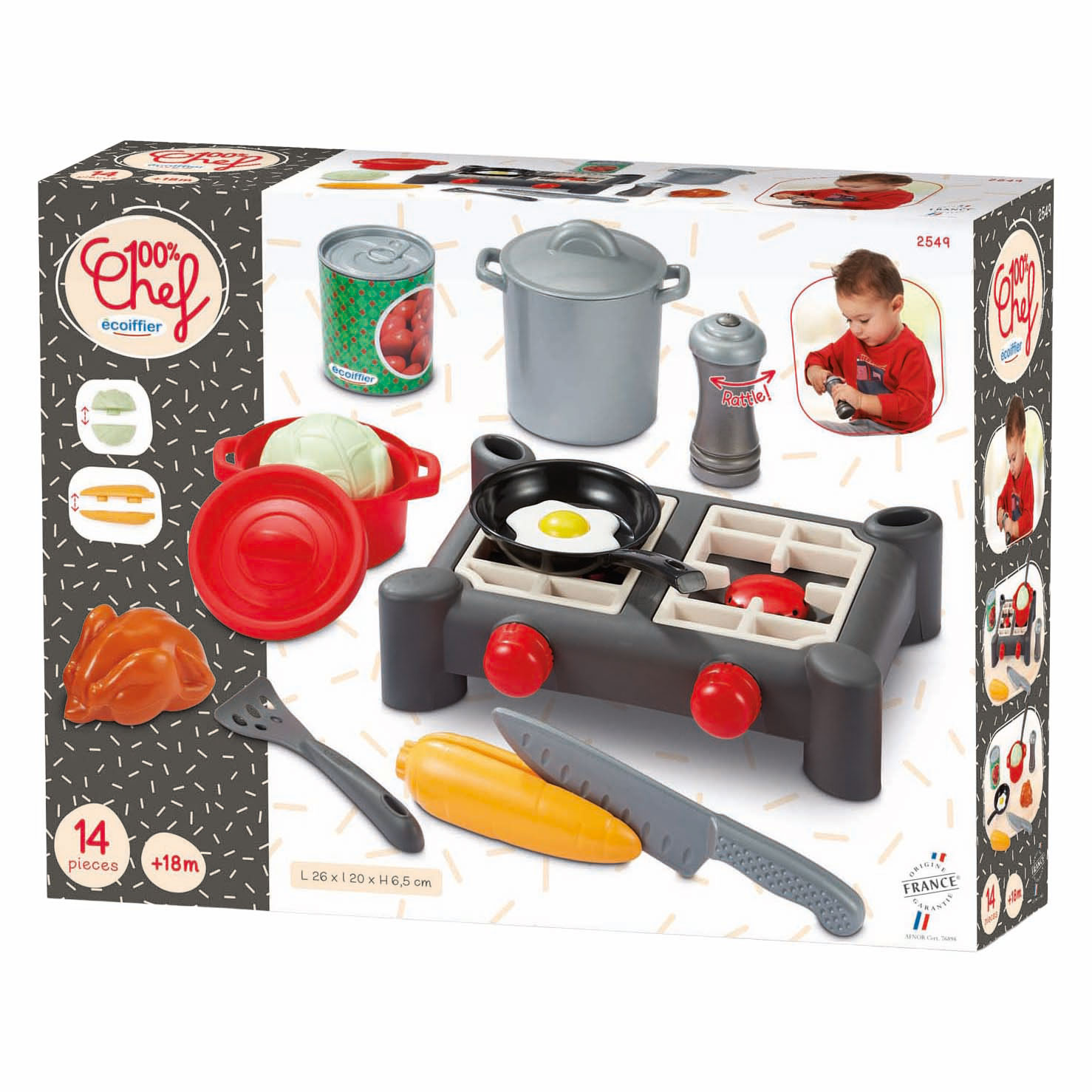 Ecoiffier 100% Chef Fornuis - 14dlg. Ecoiffier 100% Chef Fornuis - 14dlg.