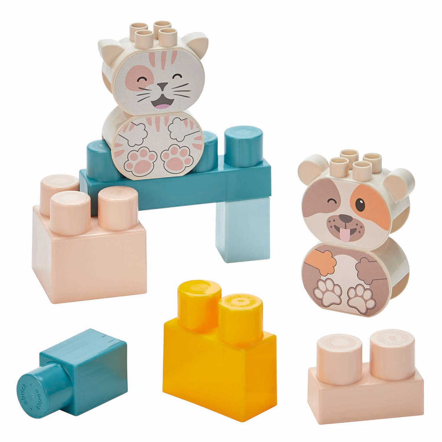 Blocs de construction Abrick dans une boîte de rangement - 40 pièces.