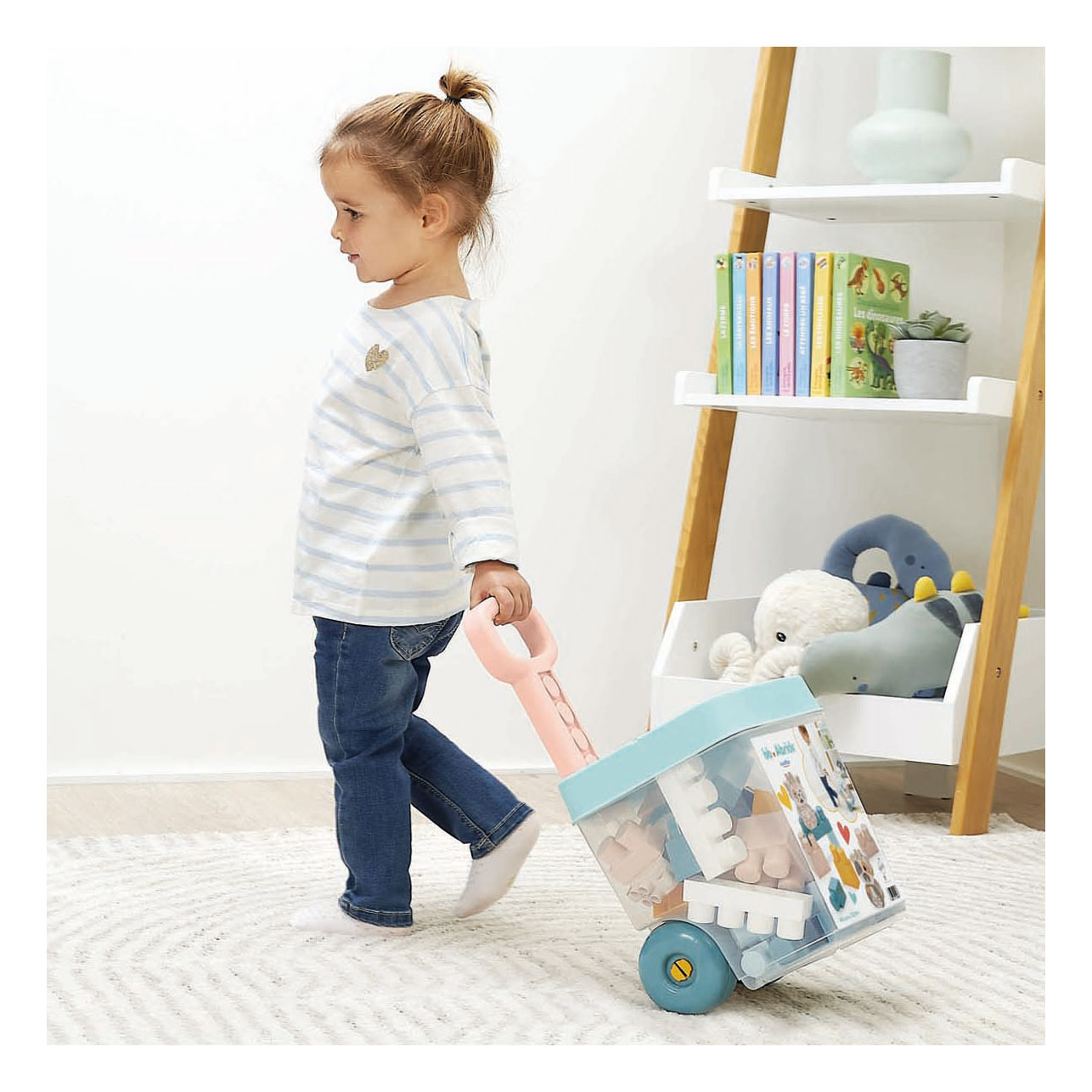 Blocs de construction Abrick dans une boîte de rangement - 40 pièces.