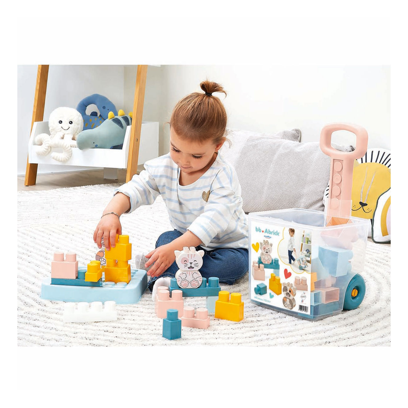 Blocs de construction Abrick dans une boîte de rangement - 40 pièces.