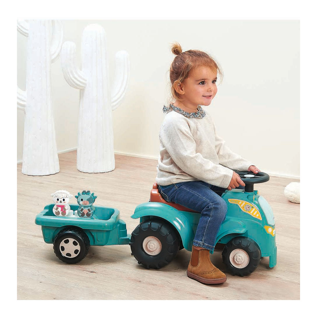 Ecoiffier Bestuurbare Tractor met Aanhanger - 15dlg.