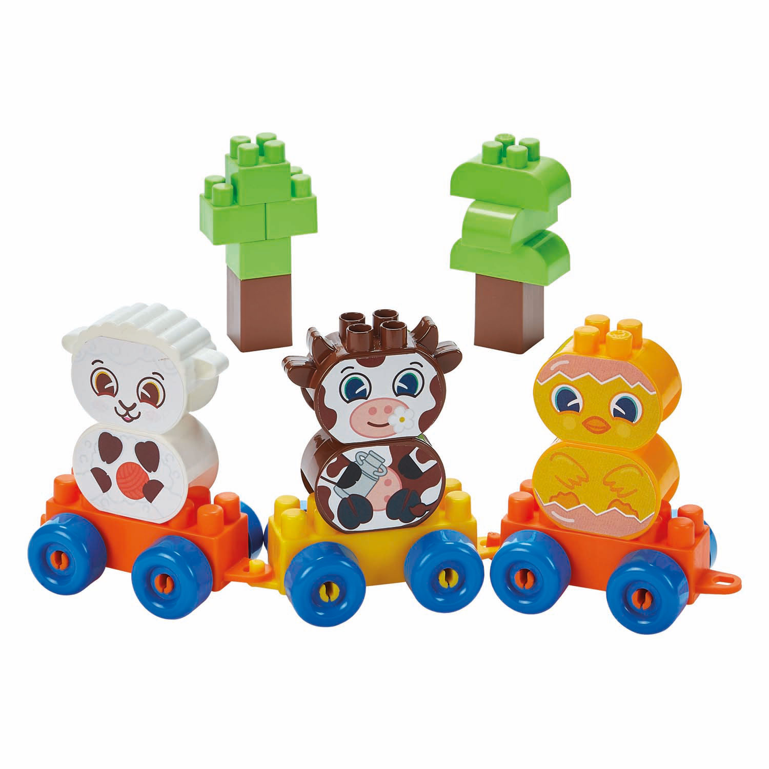 Train de blocs Abrick Animaux de la ferme - 250 pièces.