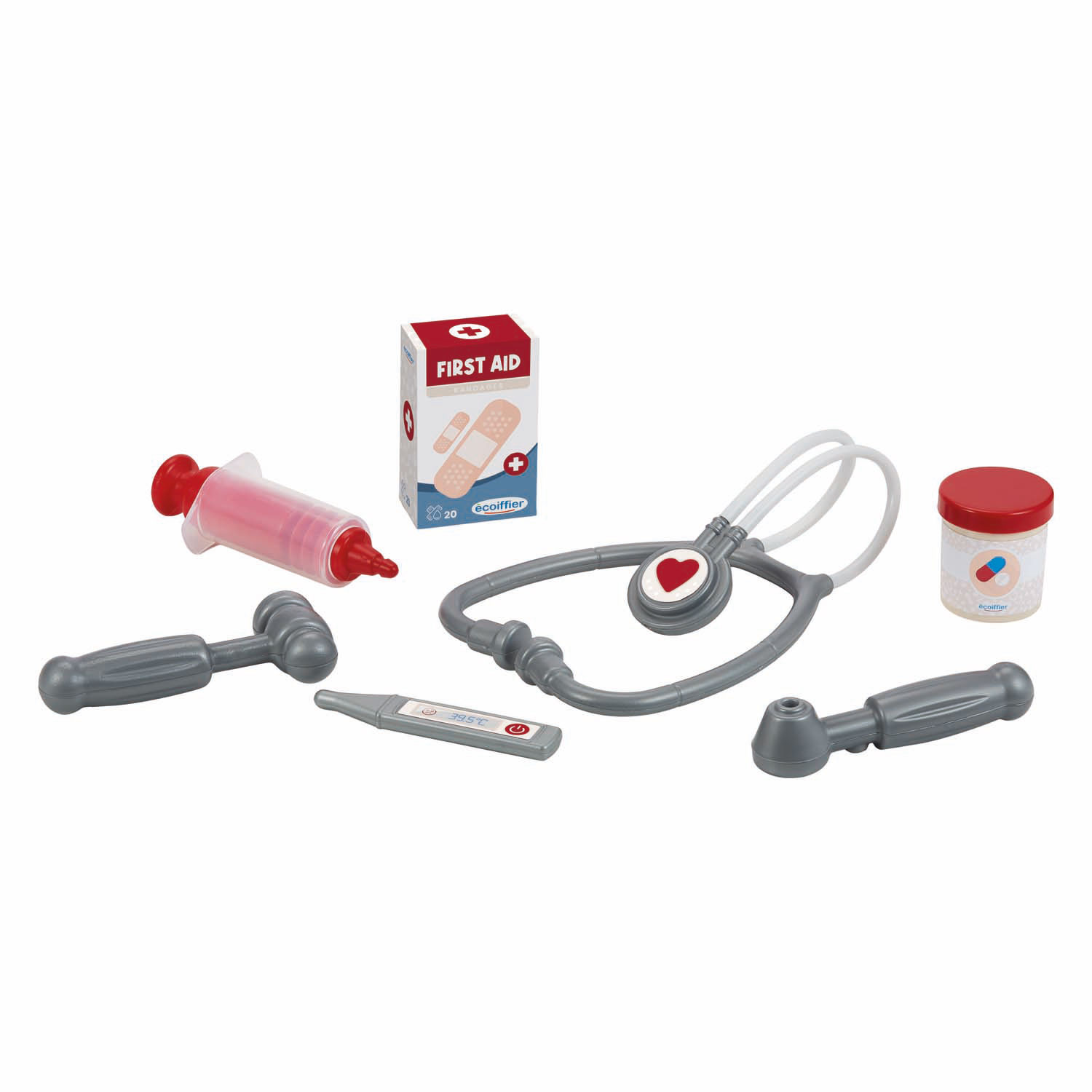 Étui de médecin Ecoiffier - 7 pièces.