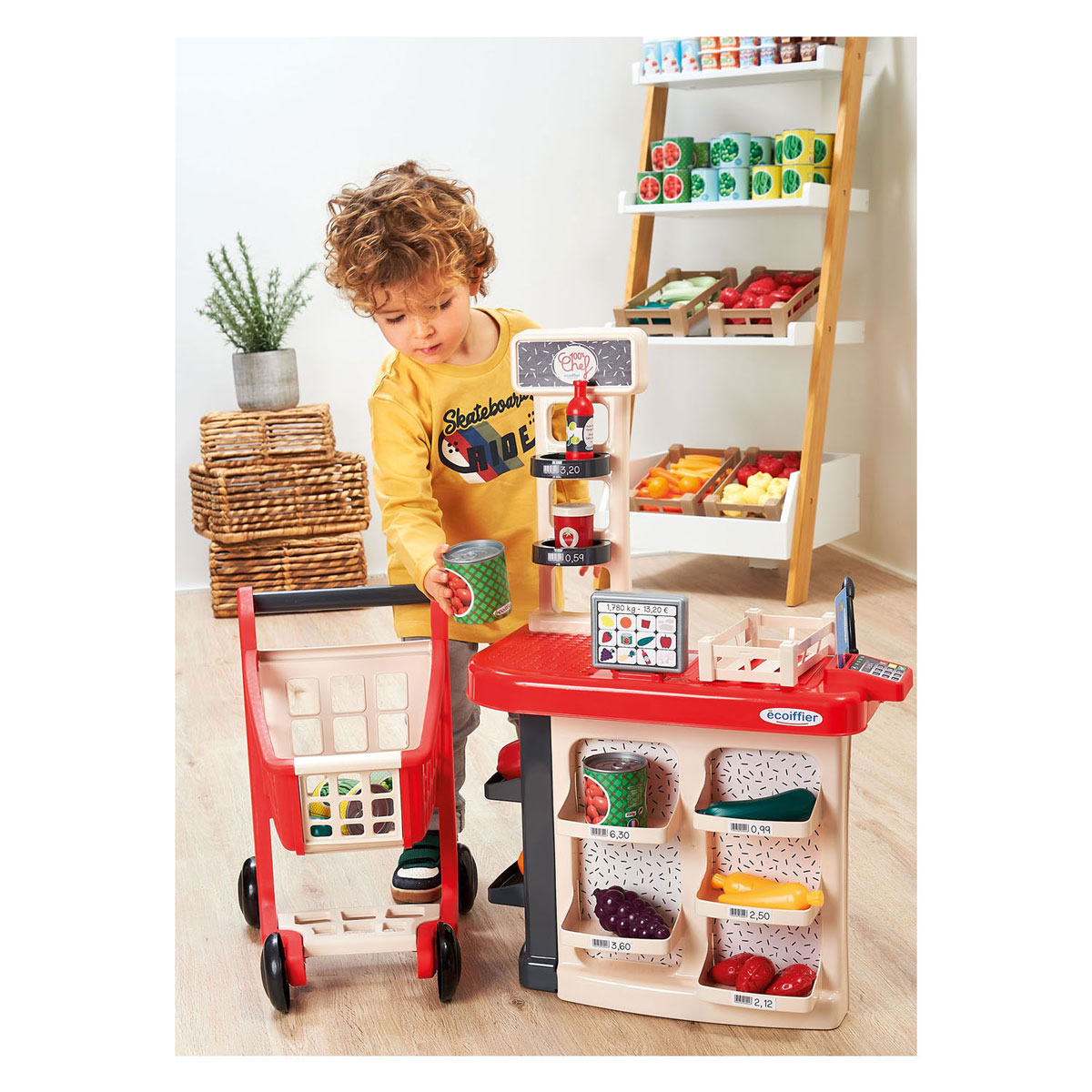 Ecoiffier Winkelbalie en Winkelwagen - 20dlg.