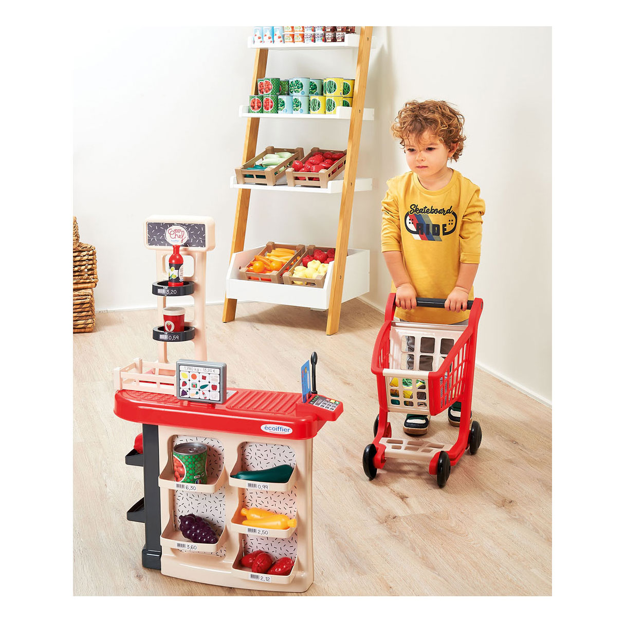 Ecoiffier Winkelbalie en Winkelwagen - 20dlg.