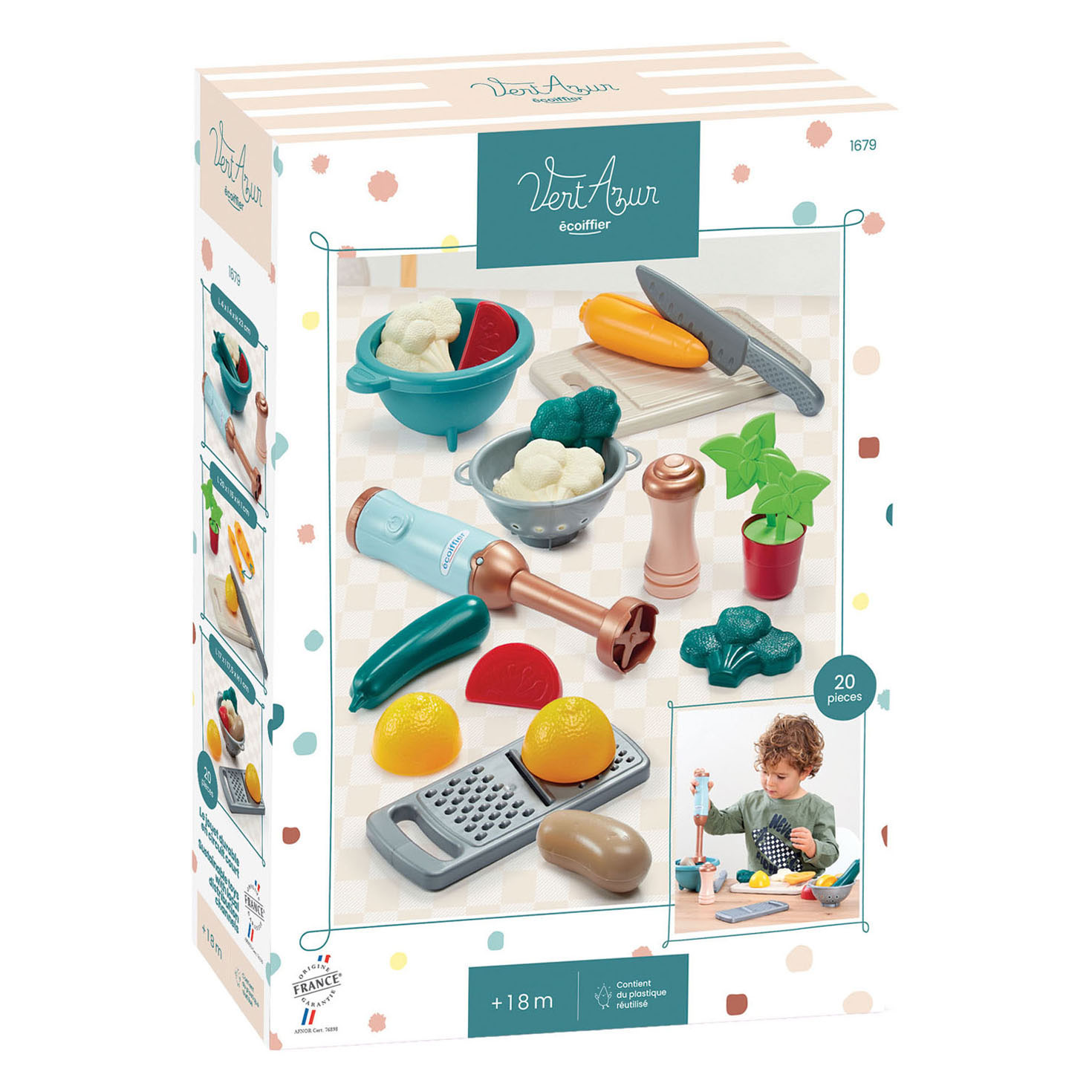 Ensemble de préparation de soupe Ecoiffier - 20 pièces.