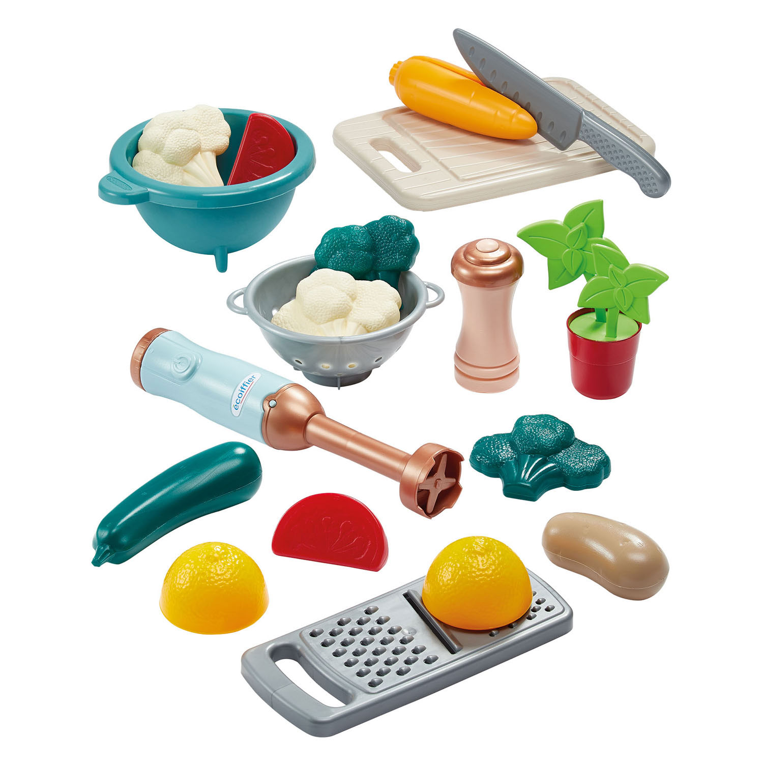 Ensemble de préparation de soupe Ecoiffier - 20 pièces.