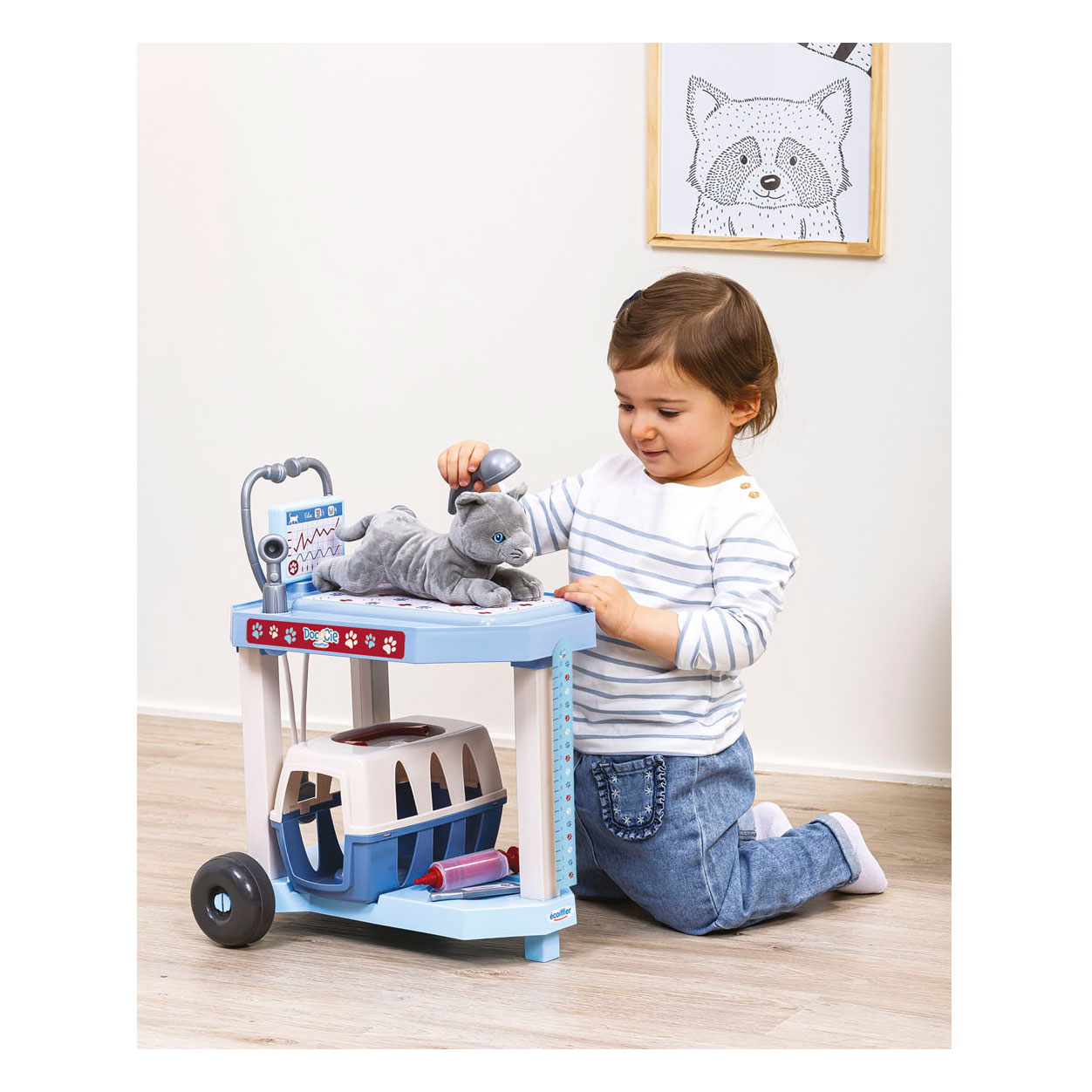Ecoiffier Doc Cie Dierenartsen Trolley met Kat - 14dlg.