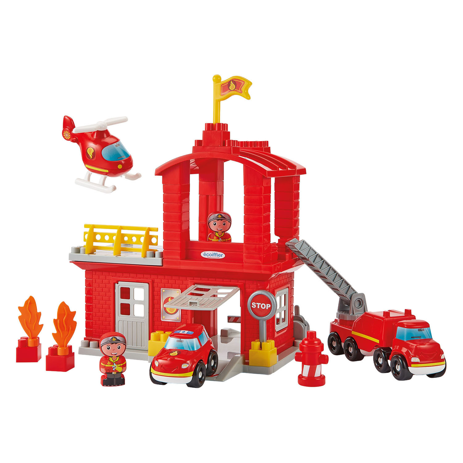 Caserne de pompiers d'Abrick avec 3 véhicules