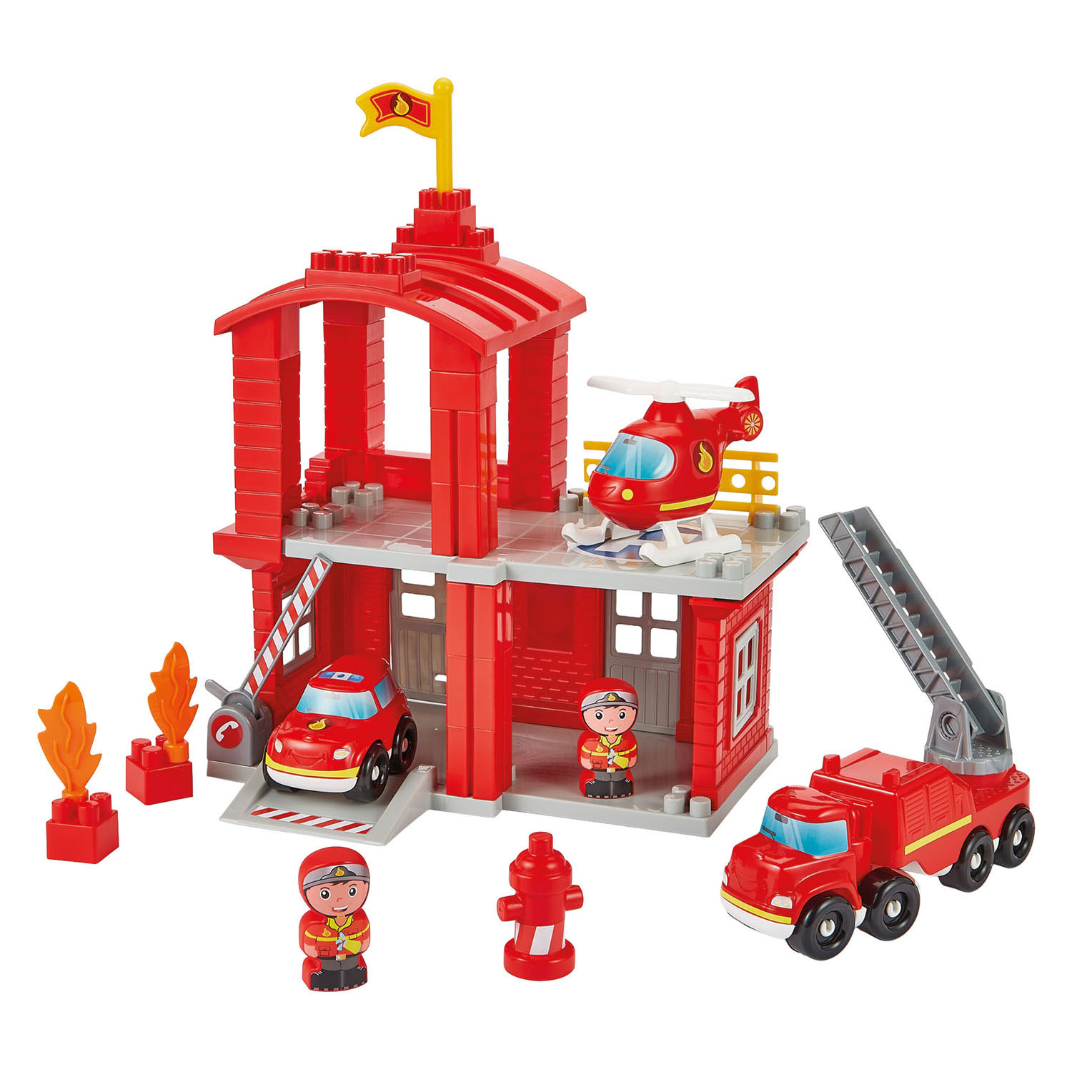 Caserne de pompiers d'Abrick avec 3 véhicules