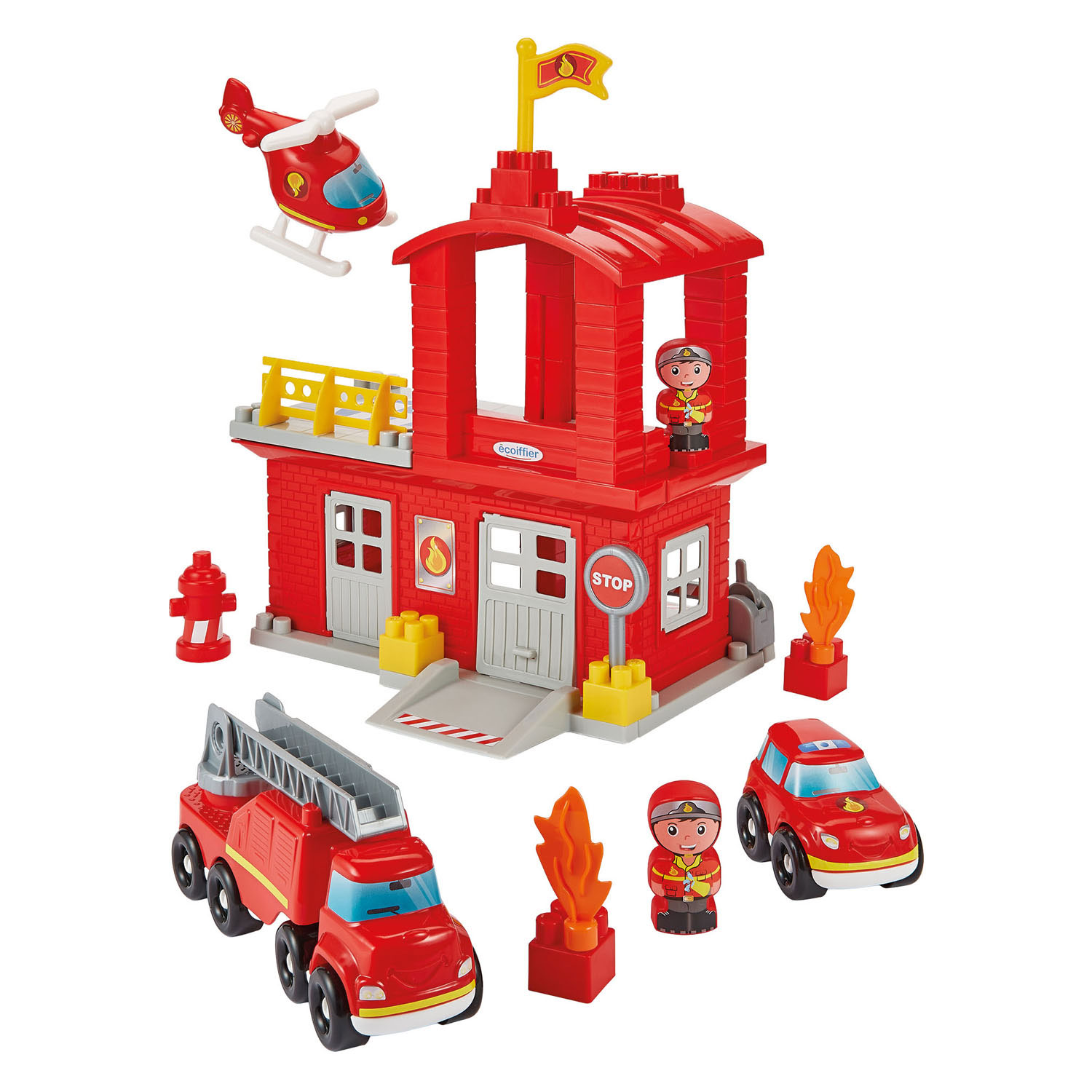 Caserne de pompiers d'Abrick avec 3 véhicules