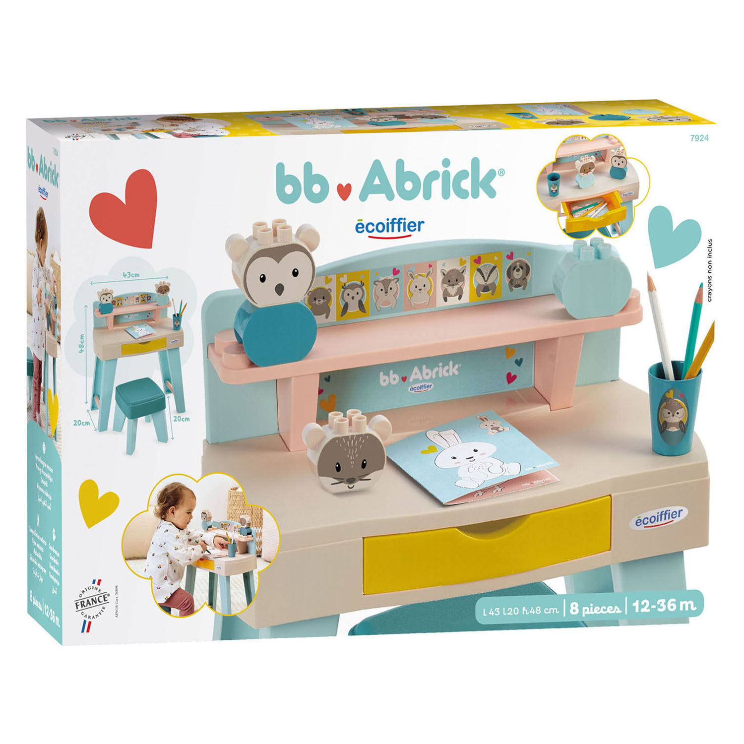 Ecoiffier Mon Premier Bureau - 8 parties.