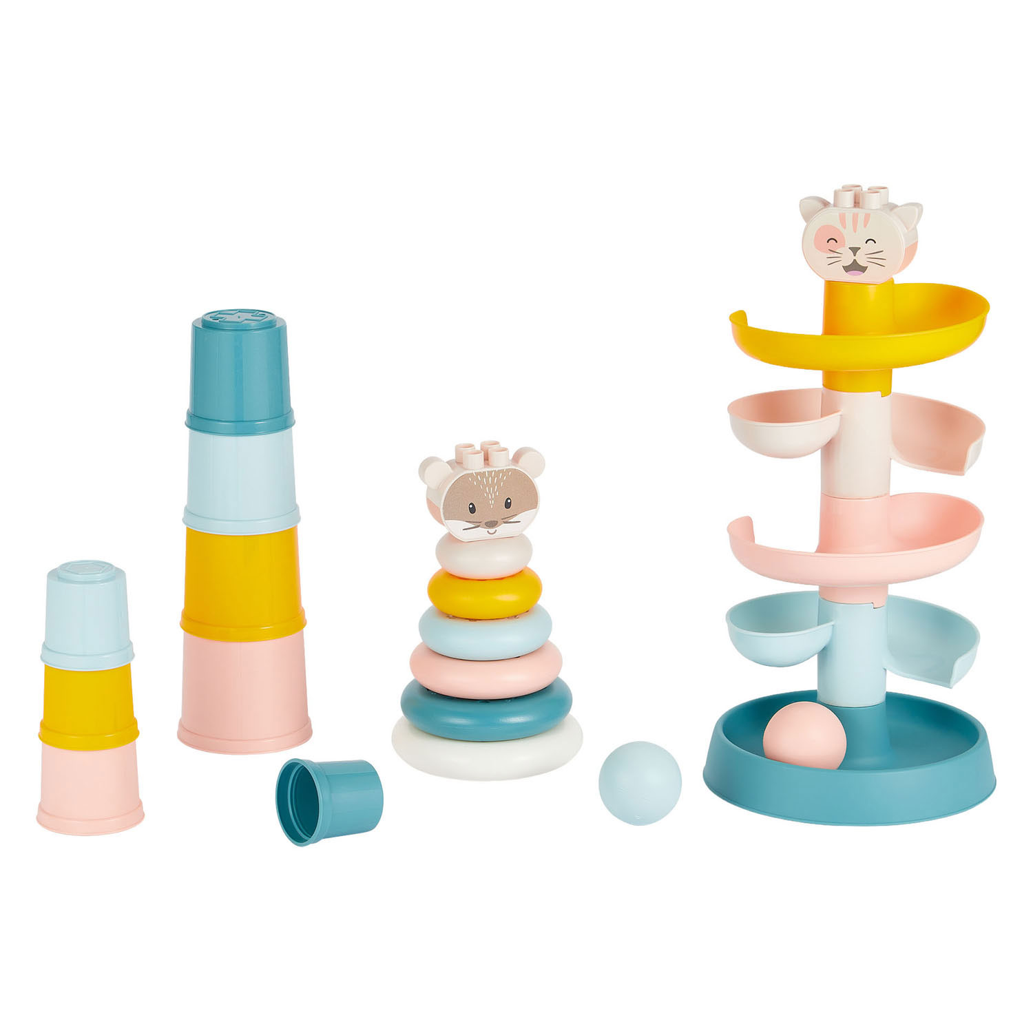 Abrick Jouet pour bébé 3 en 1 dans une boîte de rangement - 23 pièces.