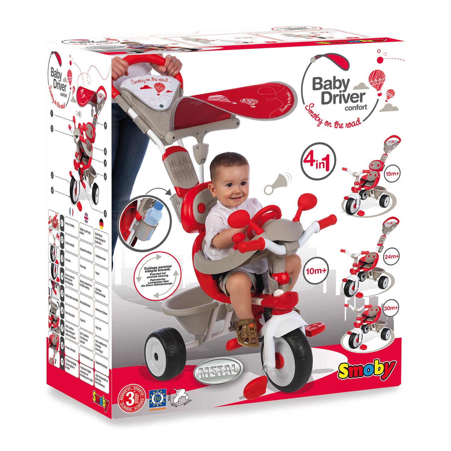Smoby Baby Driewieler Rood