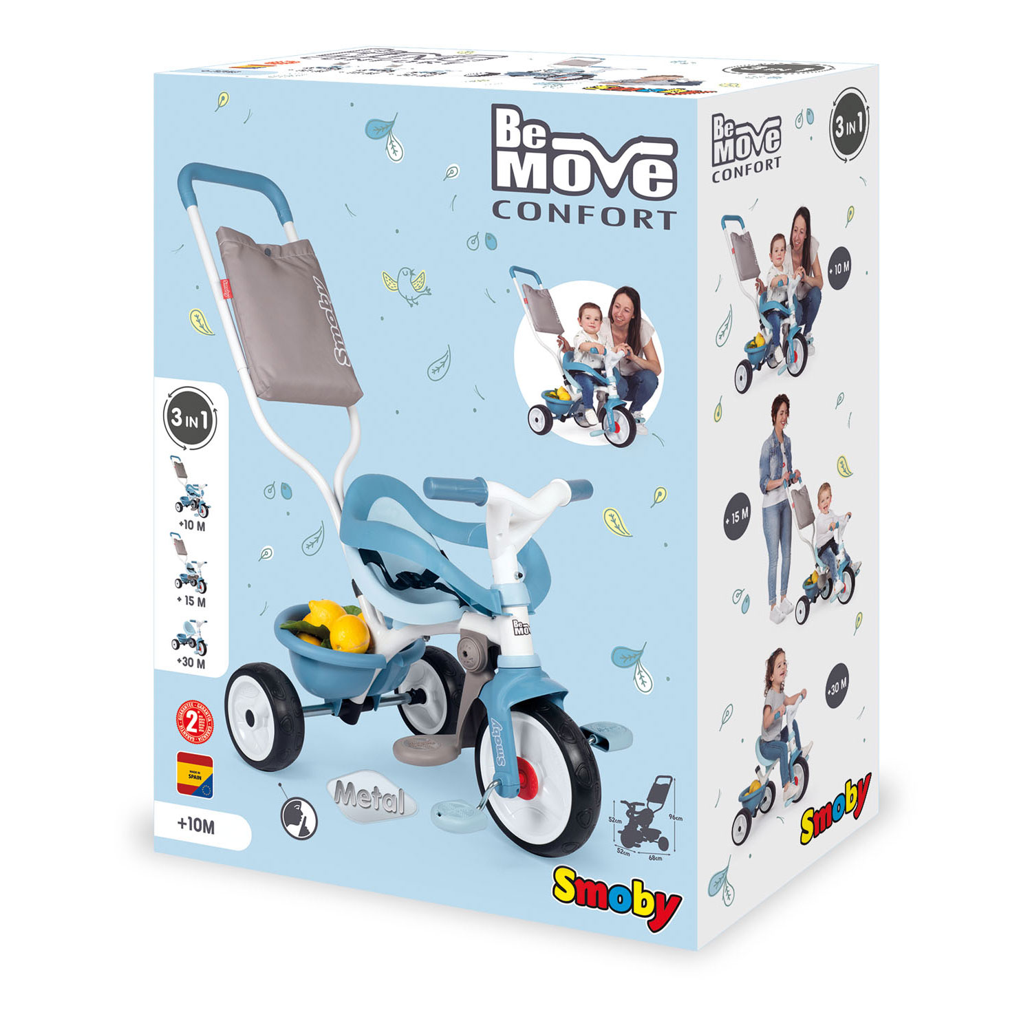 Tricycle Confort Smoby Be Move Bleu